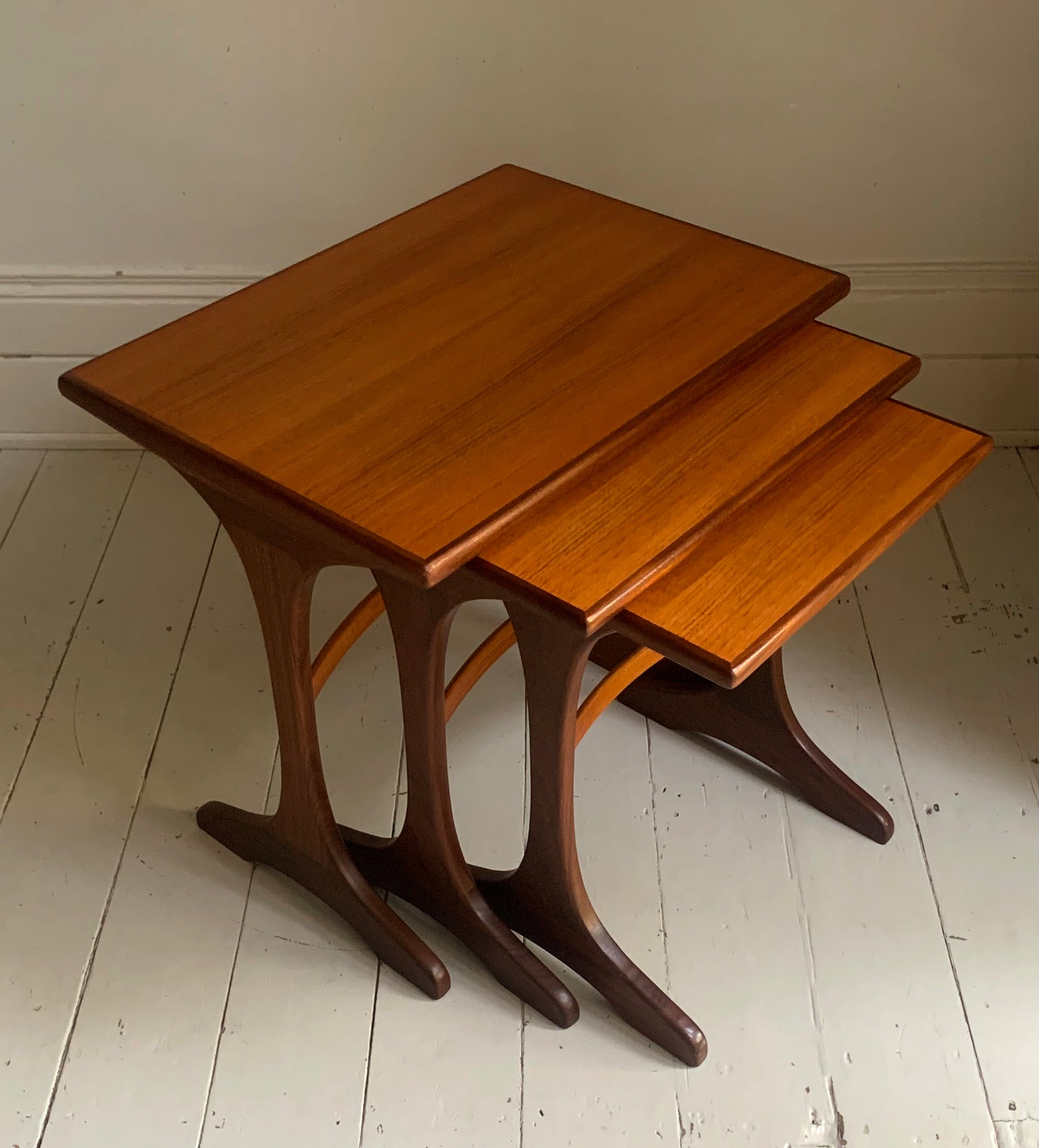 Vintage 1960s Teak GPlan Fresco Nest of Tables, Rectangular