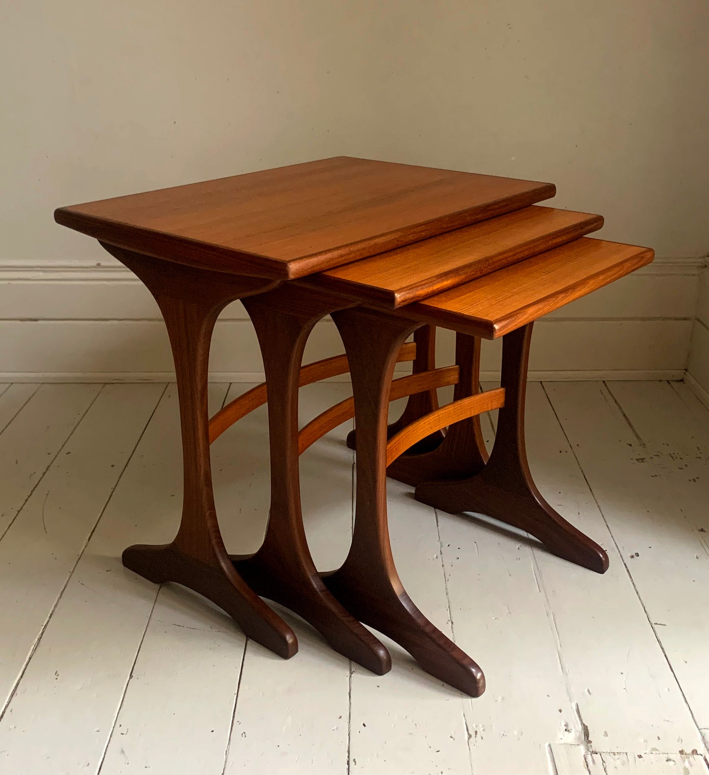 Vintage 1960s Teak GPlan Fresco Nest of Tables, Rectangular