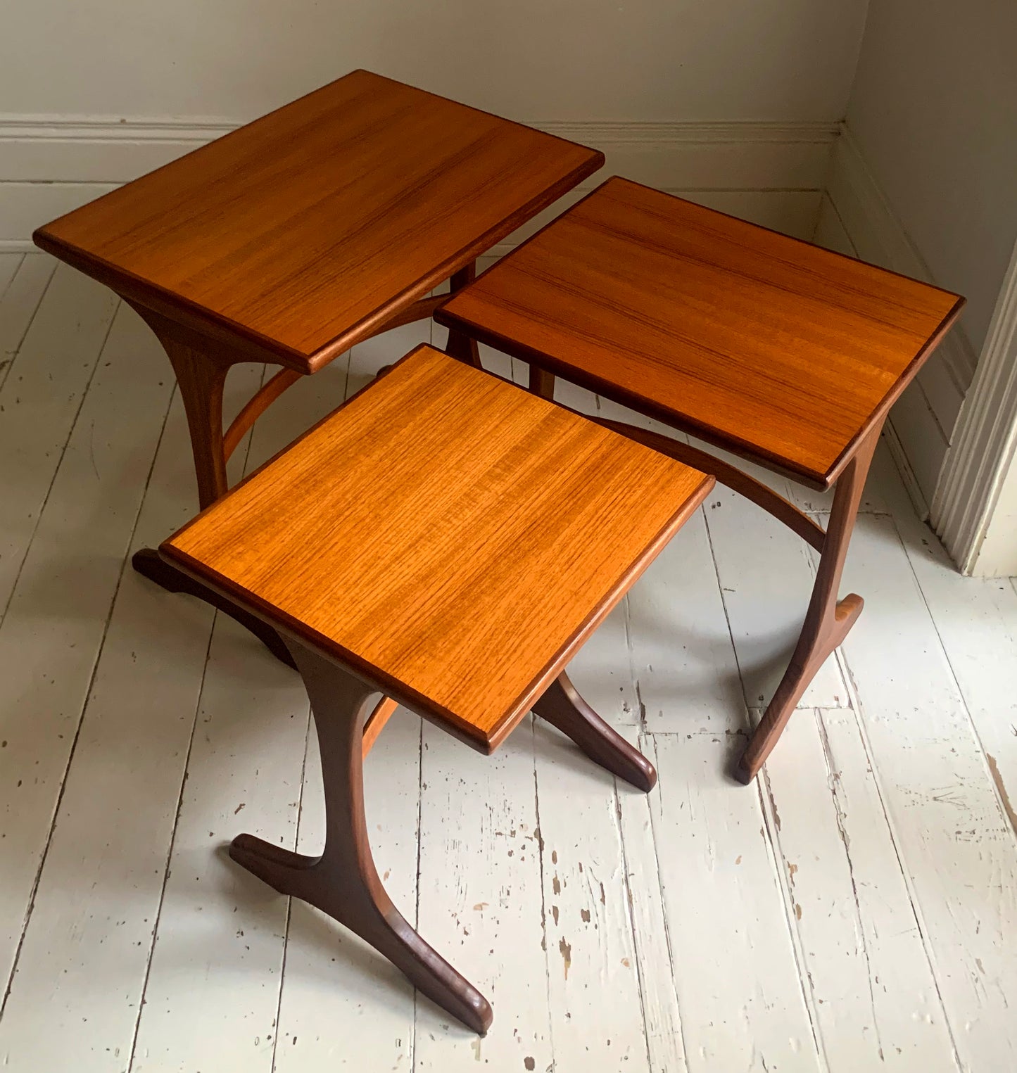 Vintage 1960s Teak GPlan Fresco Nest of Tables, Rectangular