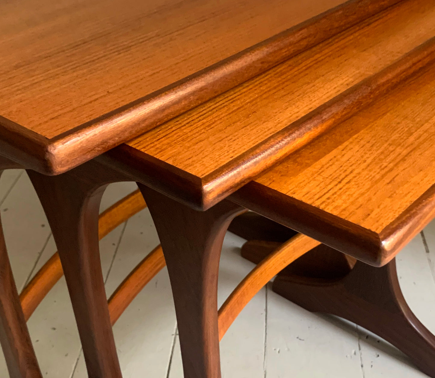 Vintage 1960s Teak GPlan Fresco Nest of Tables, Rectangular