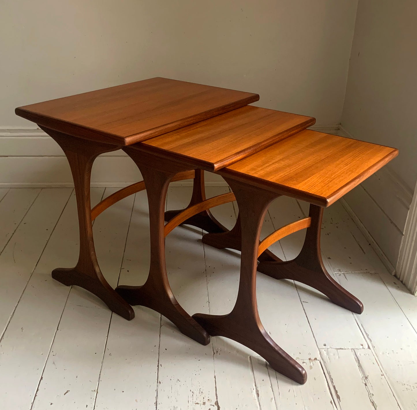Vintage 1960s Teak GPlan Fresco Nest of Tables, Rectangular