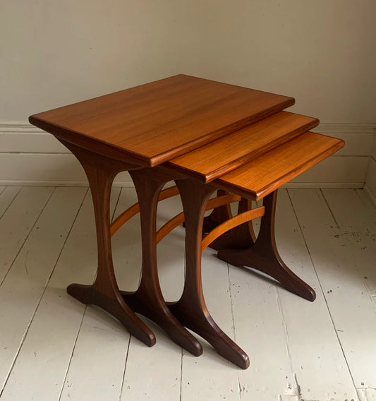 Vintage 1960s Teak GPlan Fresco Nest of Tables, Rectangular
