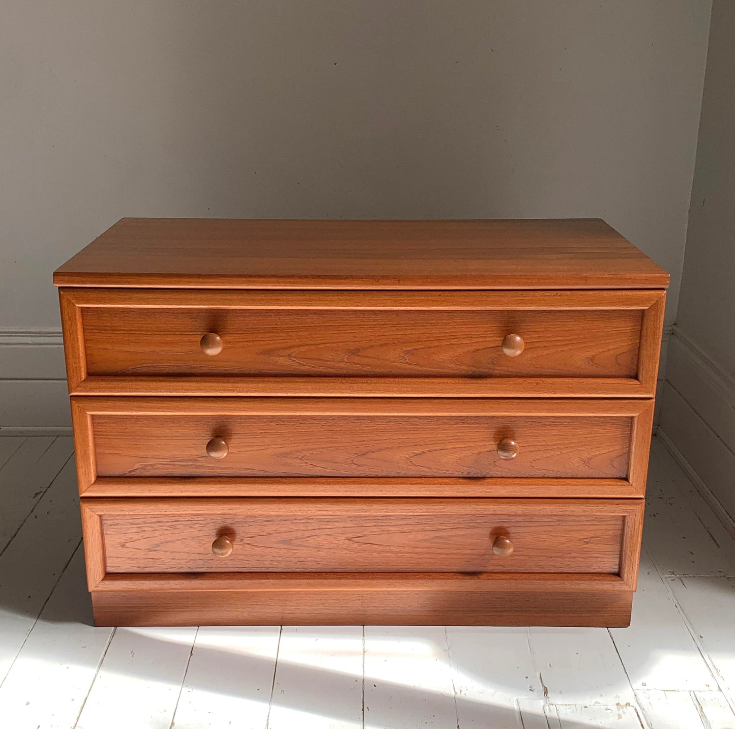 Vintage G Plan 'Albany' Teak Chest of Drawers, Low Boy, Three Drawers