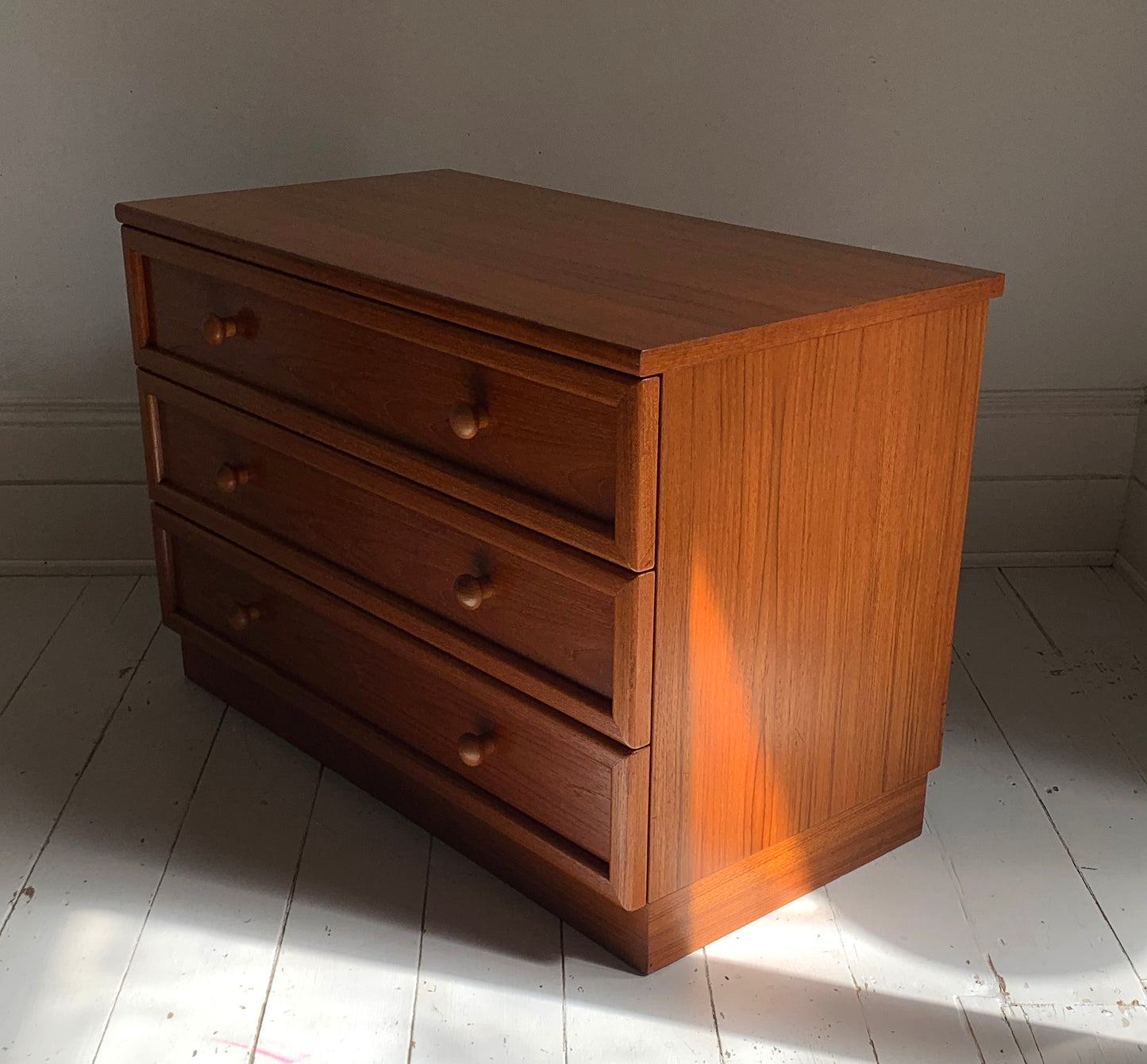 Vintage G Plan 'Albany' Teak Chest of Drawers, Low Boy, Three Drawers