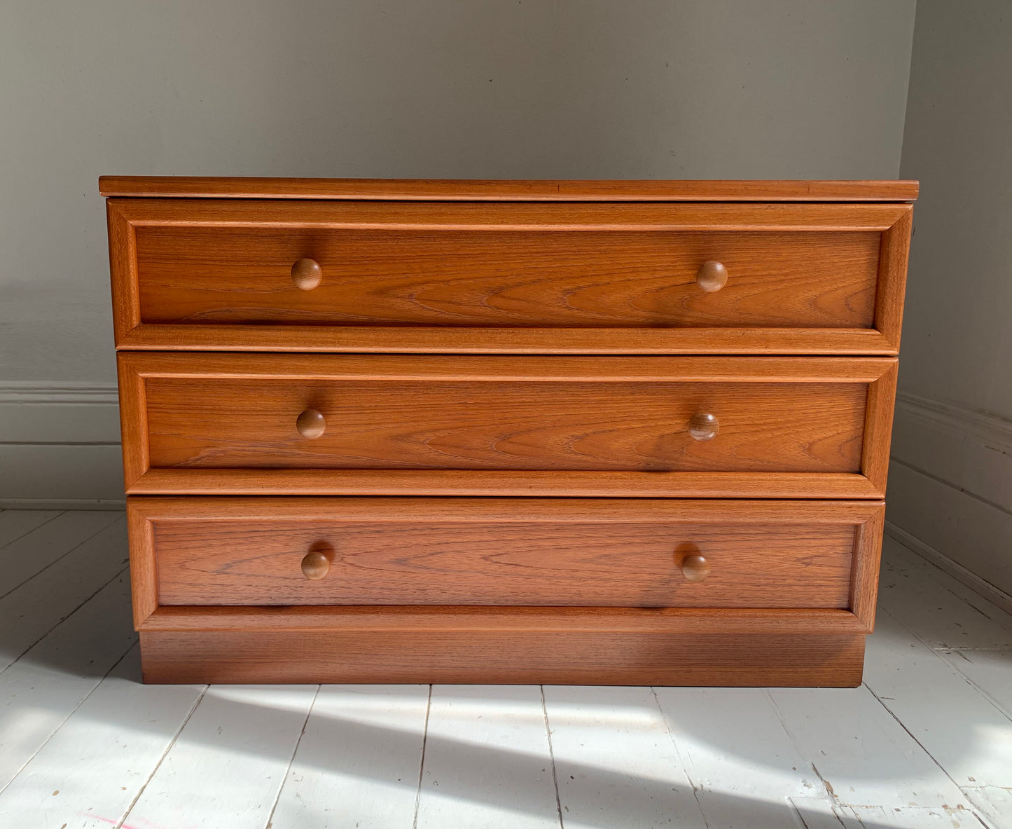 Vintage G Plan 'Albany' Teak Chest of Drawers, Low Boy, Three Drawers