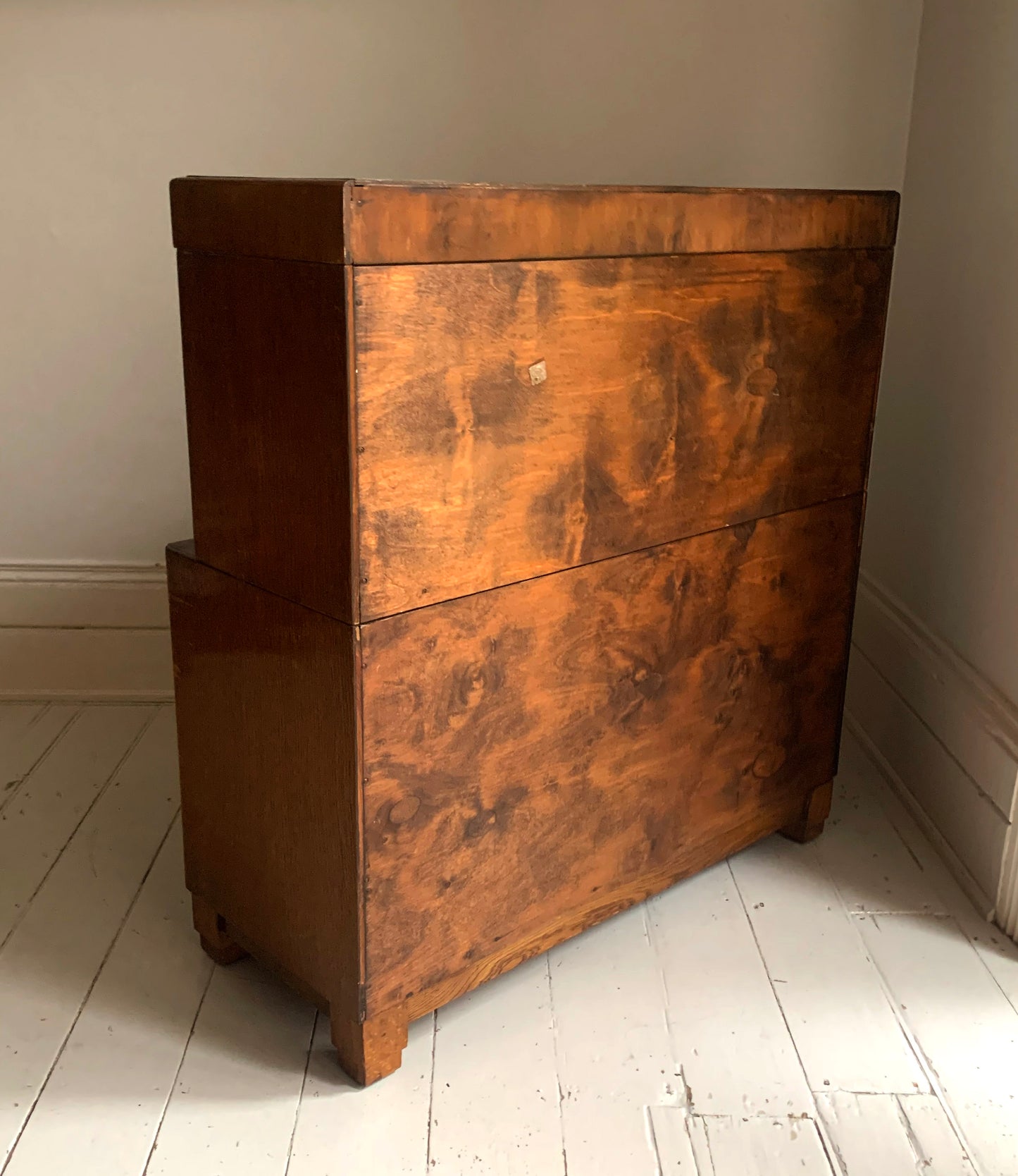 Antique Globe Wernicke Two-Tier Modular Barristers Stackable Bookcase