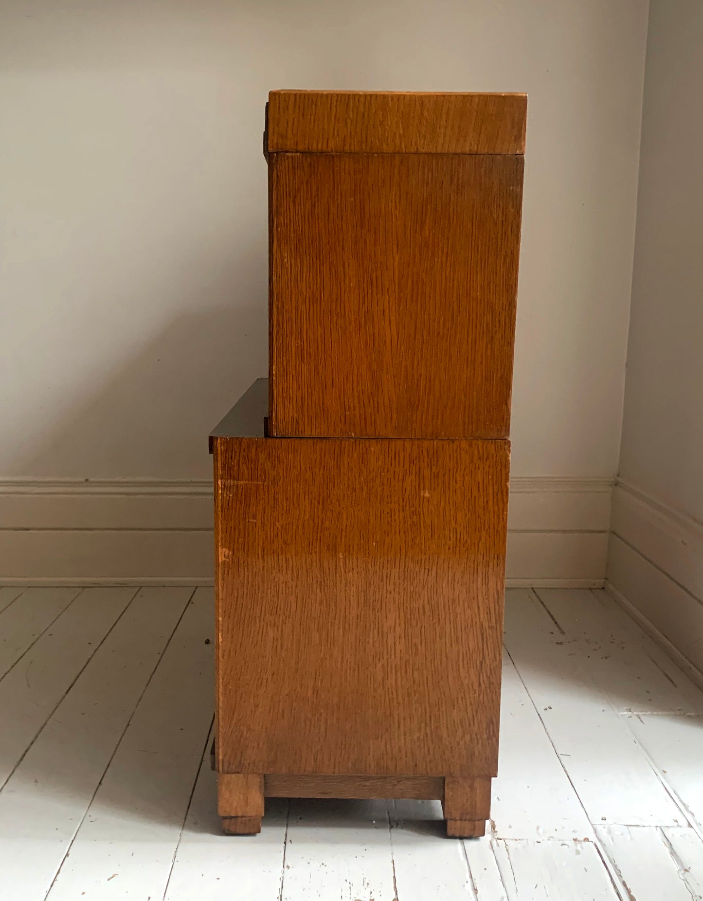 Antique Globe Wernicke Two-Tier Modular Barristers Stackable Bookcase