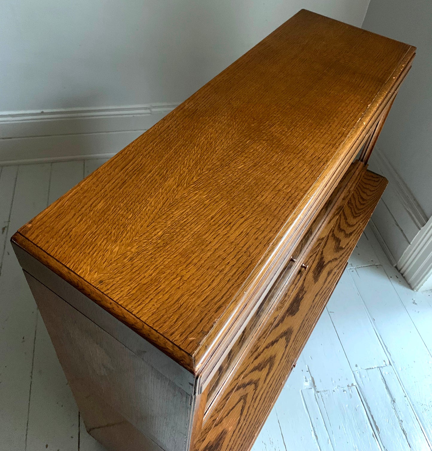 Antique Globe Wernicke Two-Tier Modular Barristers Stackable Bookcase