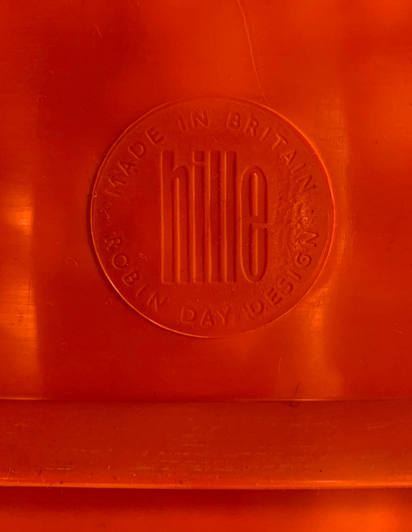 1 x Rare Vintage Hille Swivel Chair, In Orange on Castors, Designed By Robin Day