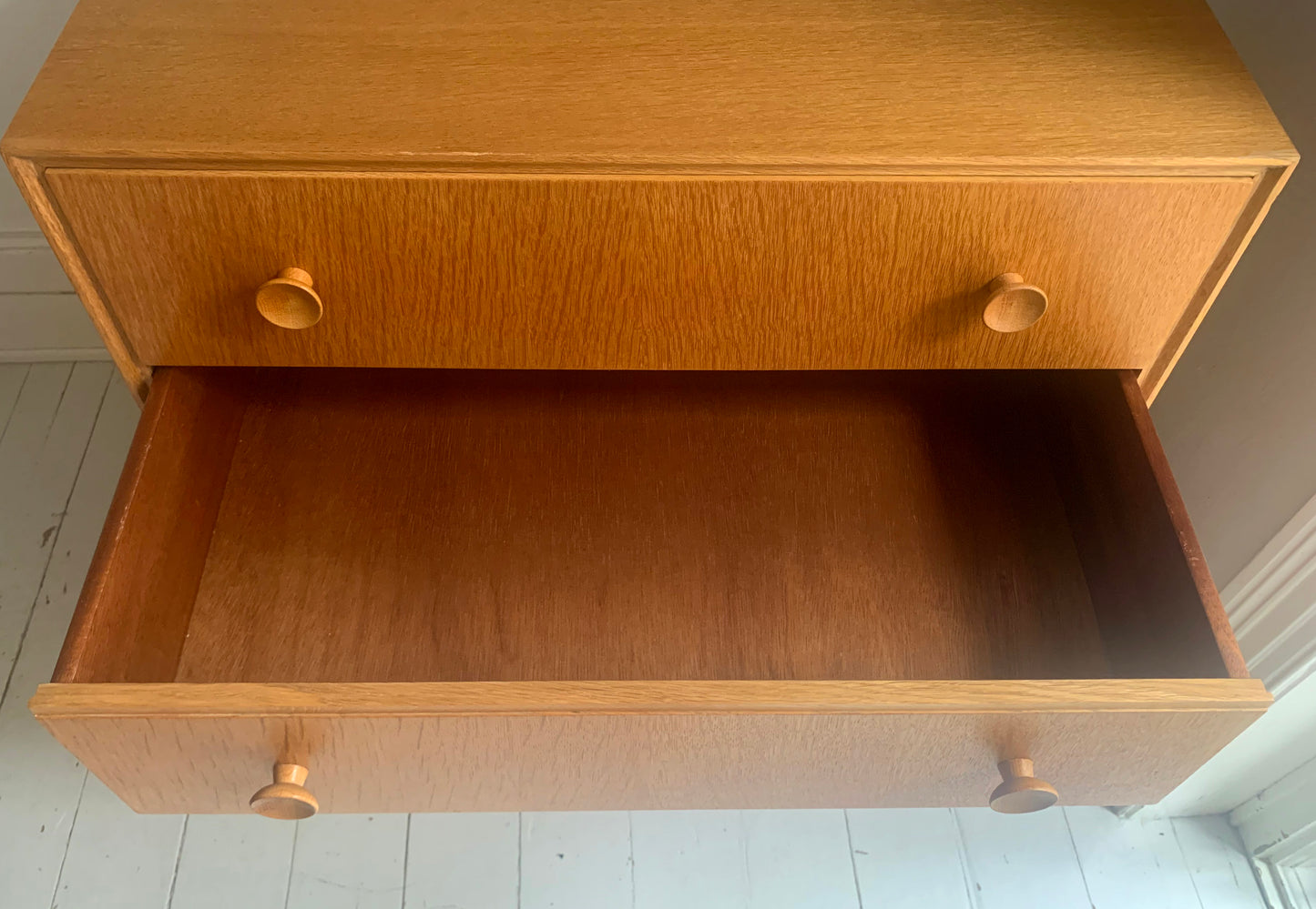 Mid Century Teak Four Drawer Chest of Drawers by Meredew Furniture