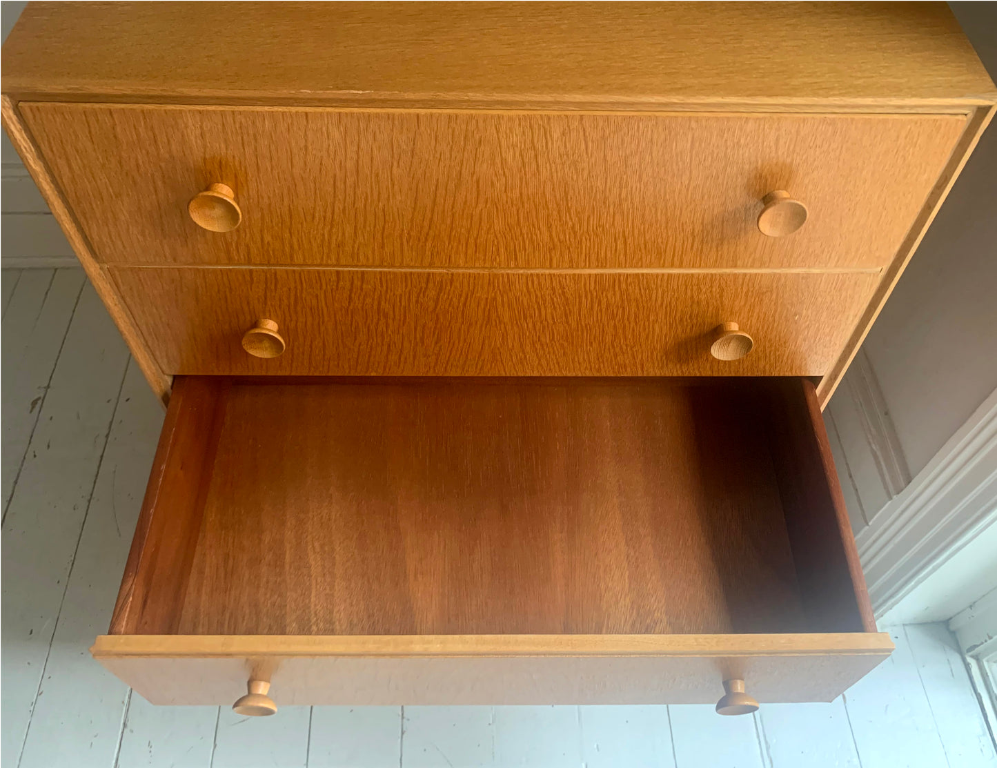 Mid Century Teak Four Drawer Chest of Drawers by Meredew Furniture