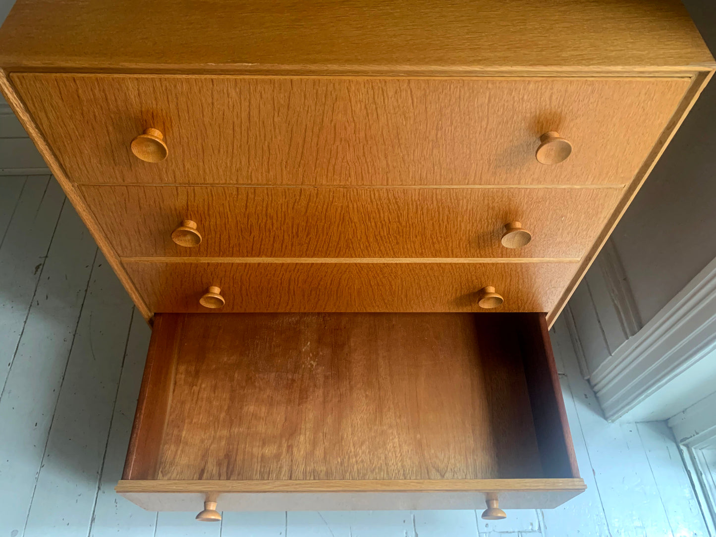 Mid Century Teak Four Drawer Chest of Drawers by Meredew Furniture