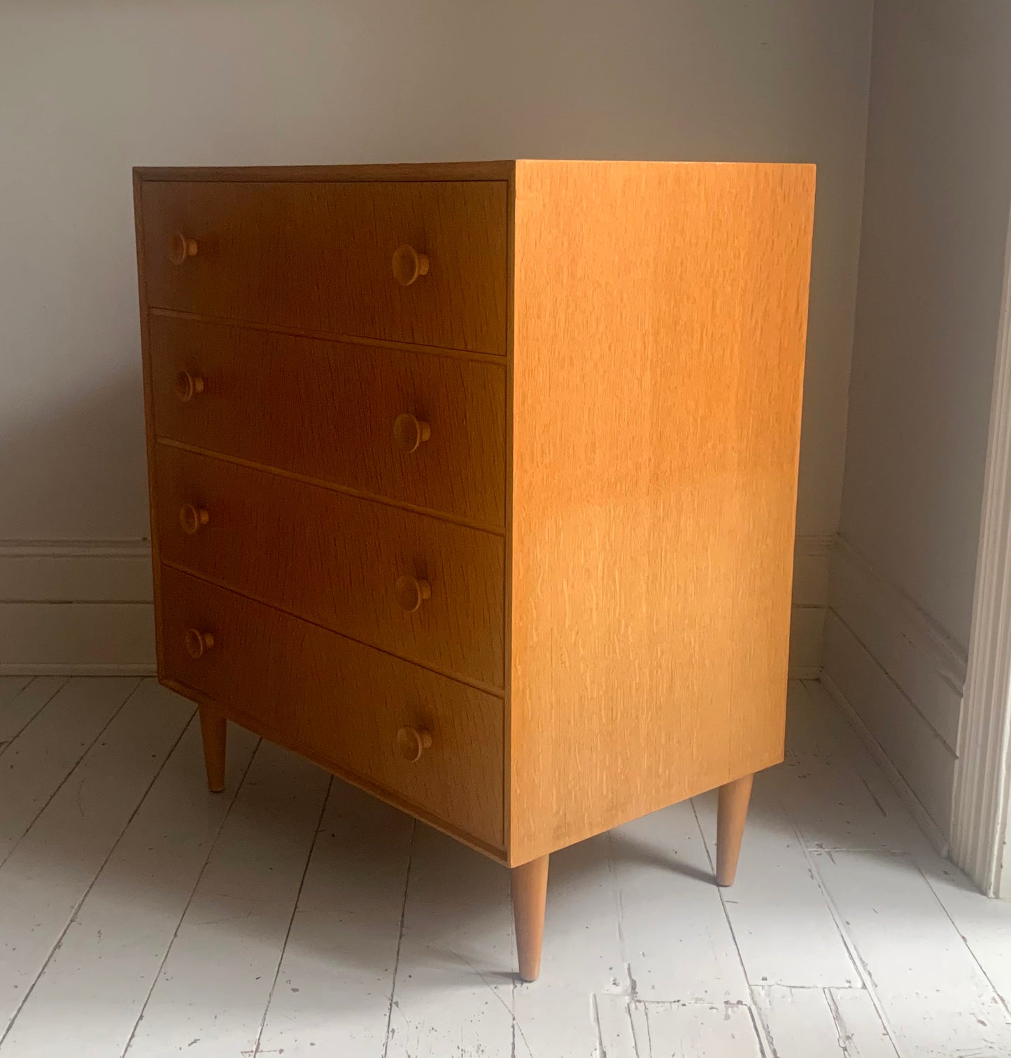 Mid Century Teak Four Drawer Chest of Drawers by Meredew Furniture