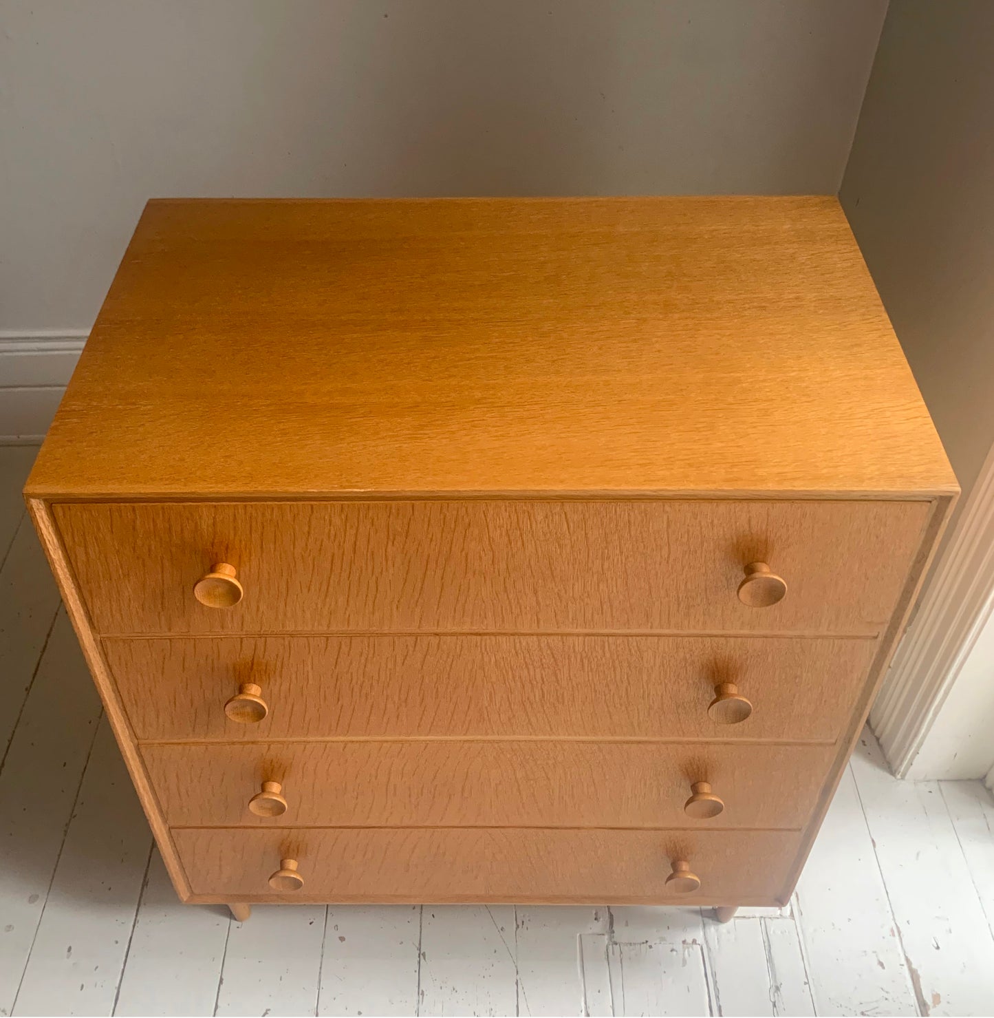 Mid Century Teak Four Drawer Chest of Drawers by Meredew Furniture
