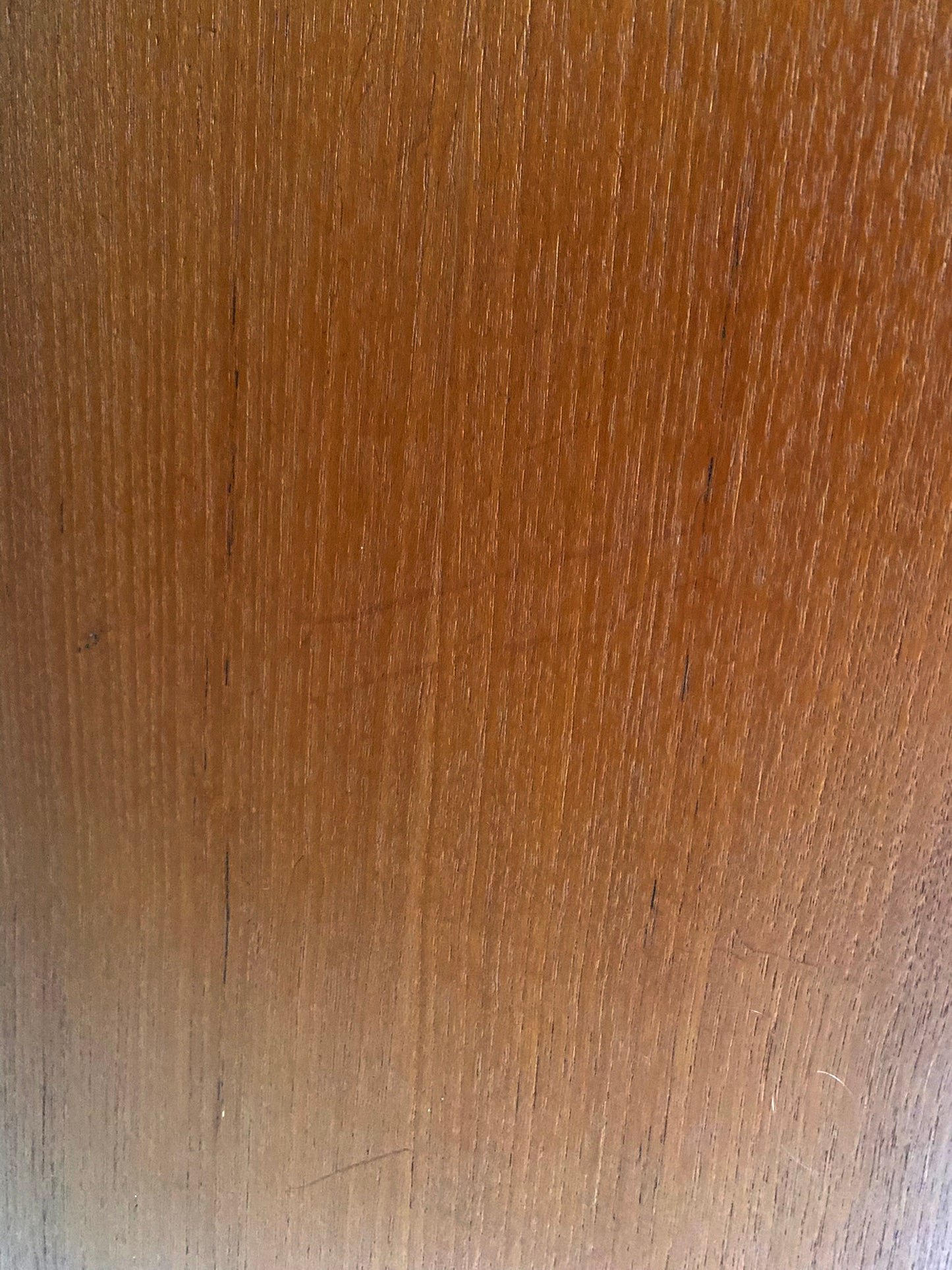 Vintage Mid Century Modern Teak Veneer Tall Bookcase with Six Shelves