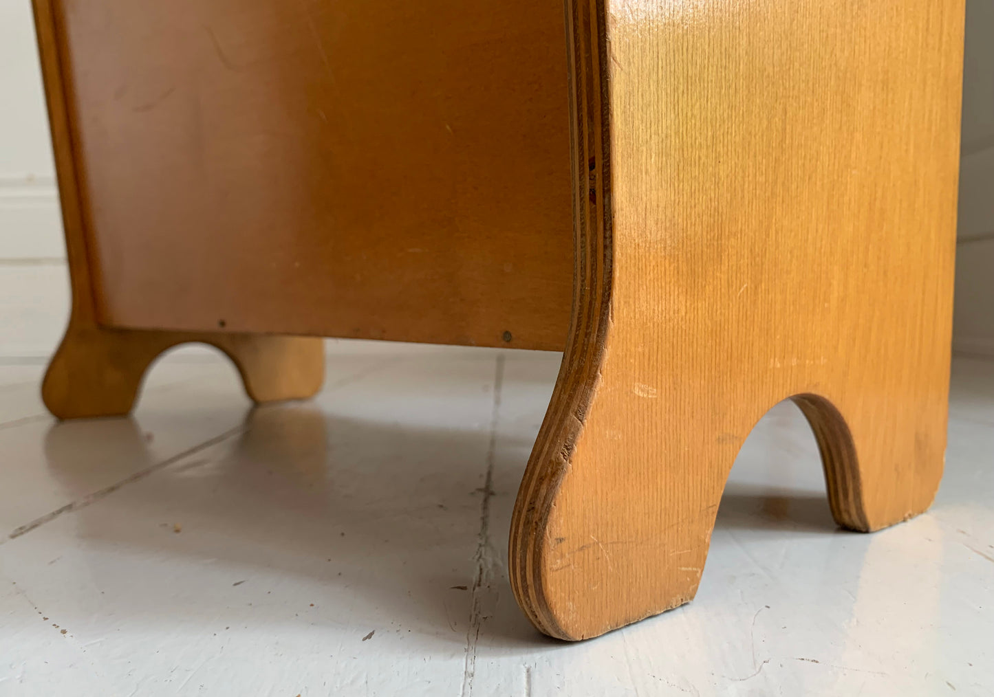 Mid Century Plywood Magazine Rack / Folding Side Table by Haxyes