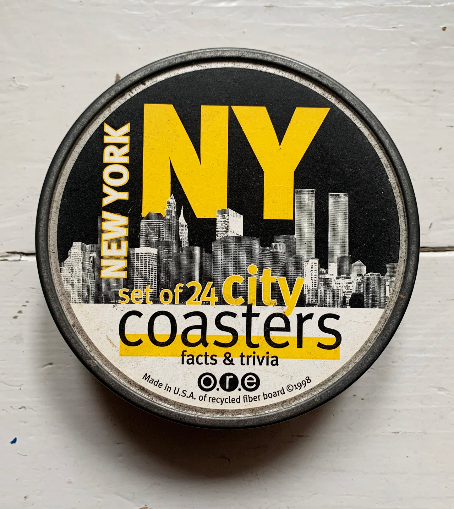 Vintage New York Set of 24 Facts & Trivia Cardboard Coasters