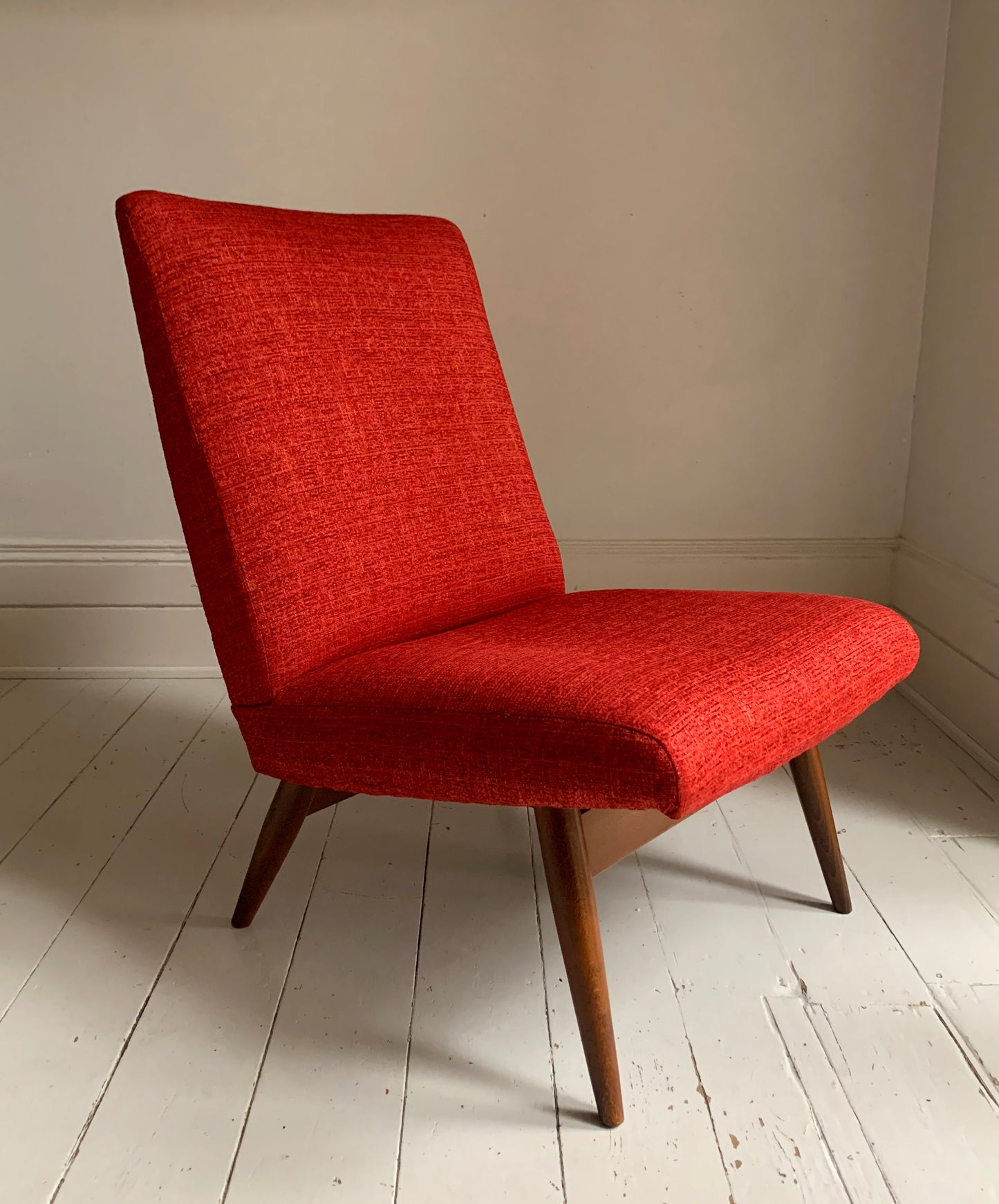 Parker Knoll Andante P.K.945/7 Cocktail Chair in Rich Red Fabric