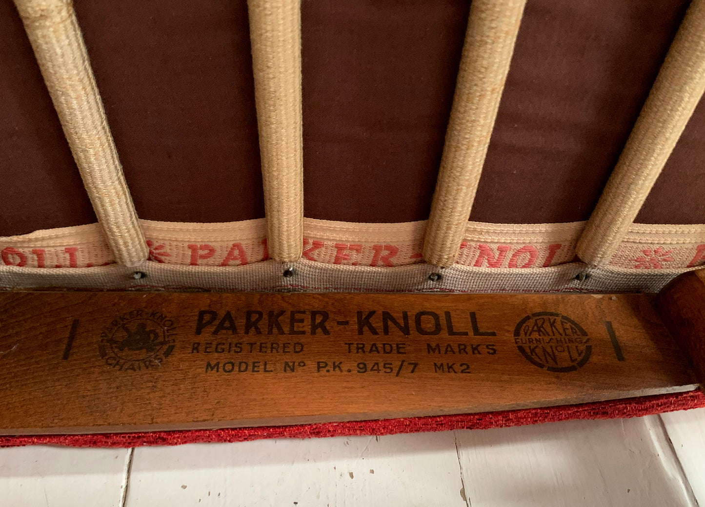 Parker Knoll Andante P.K.945/7 Cocktail Chair in Rich Red Fabric