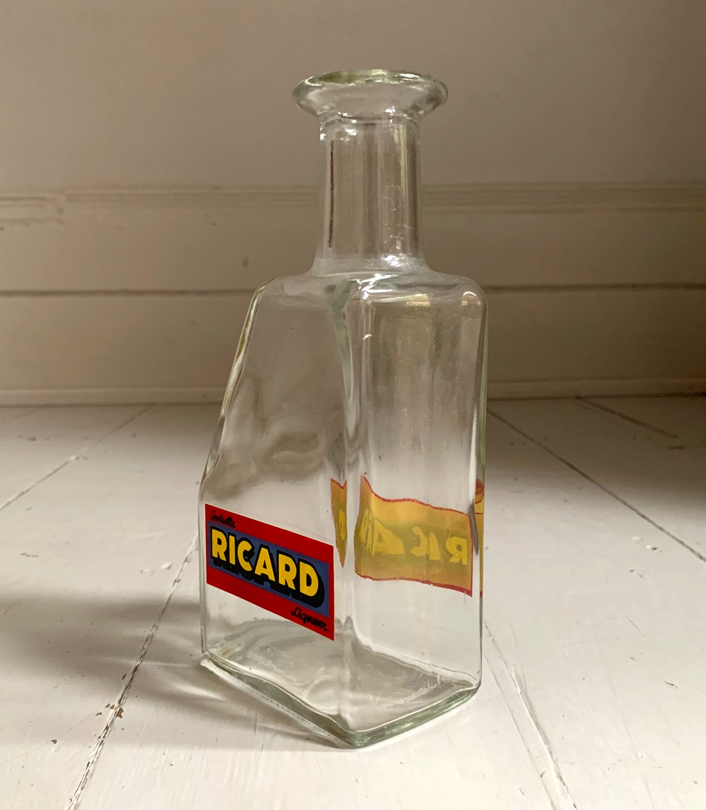 Vintage French Pastis Ricard Anisette Liqueur Water Bottle / Decanter / Carafe