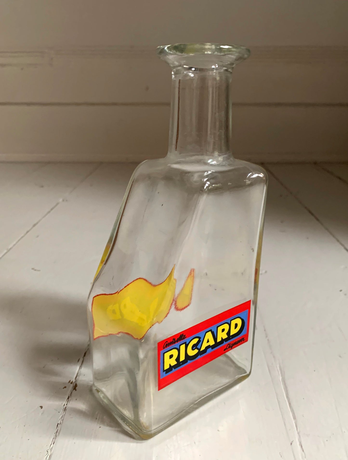 Vintage French Pastis Ricard Anisette Liqueur Water Bottle / Decanter / Carafe