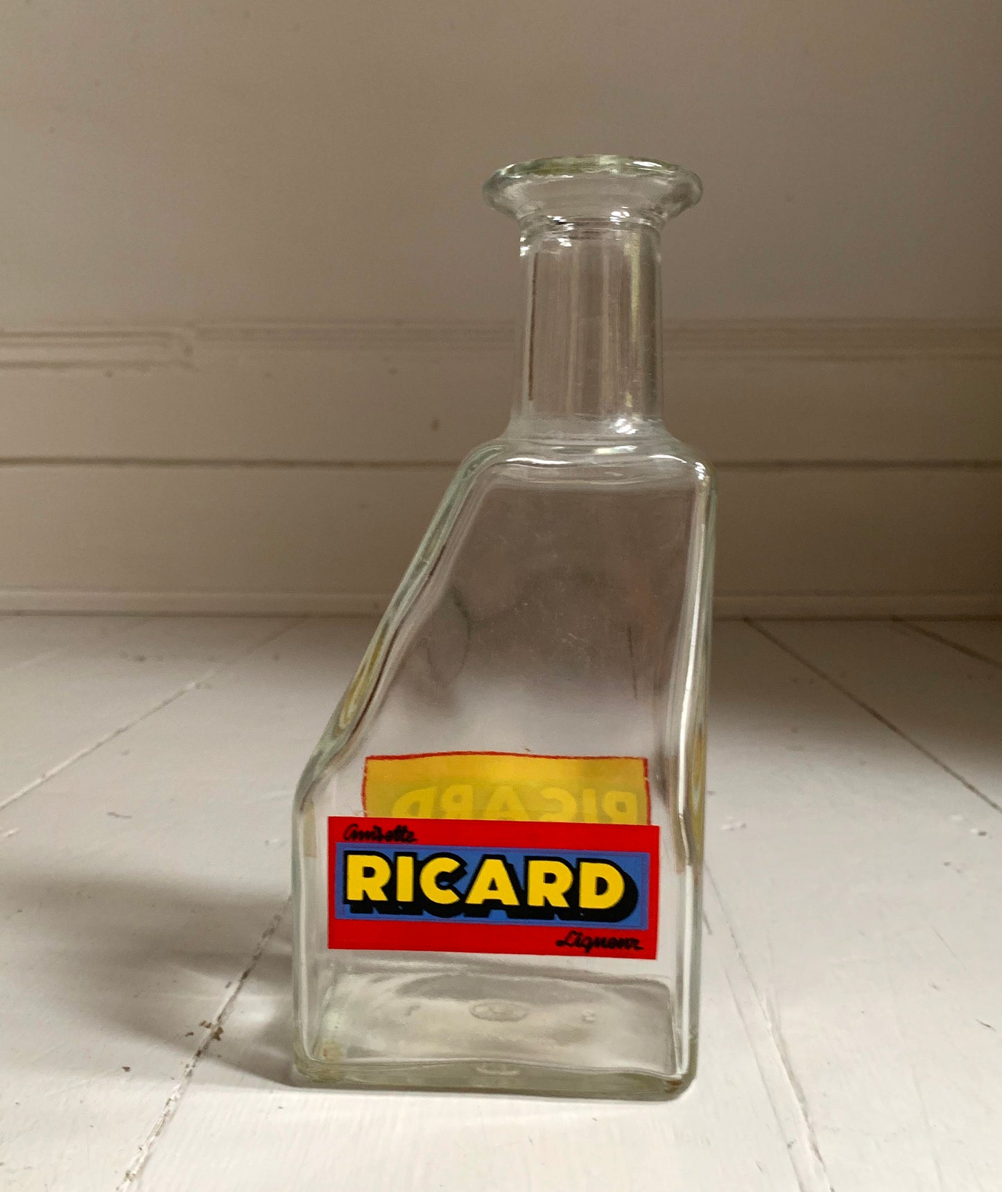 Vintage French Pastis Ricard Anisette Liqueur Water Bottle / Decanter / Carafe