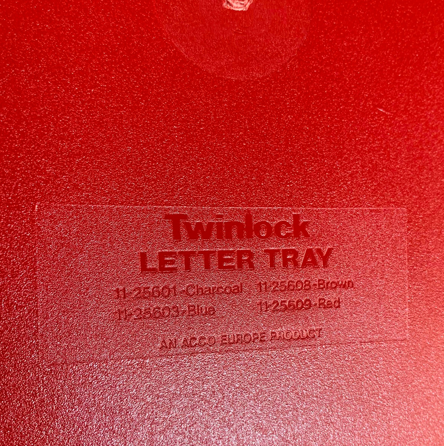 Vintage Red Plastic Stacking Letter Tray by Twinlock, A4+ Size