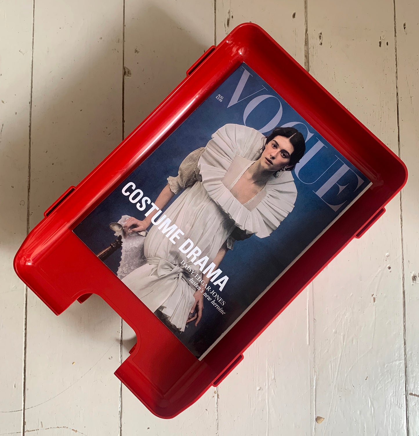 Vintage Red Plastic Stacking Letter Tray by Twinlock, A4+ Size