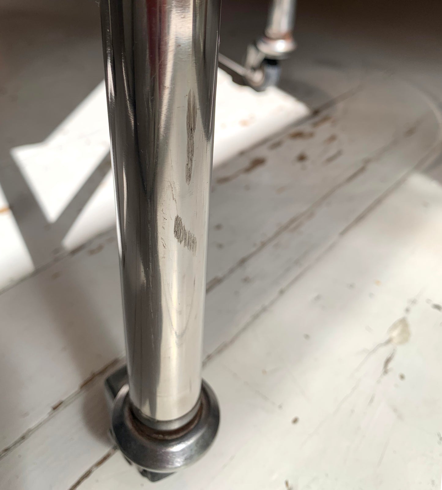 Vintage Stainless Steel / Chrome Medical / Drinks Trolley / Cabinet On Castors