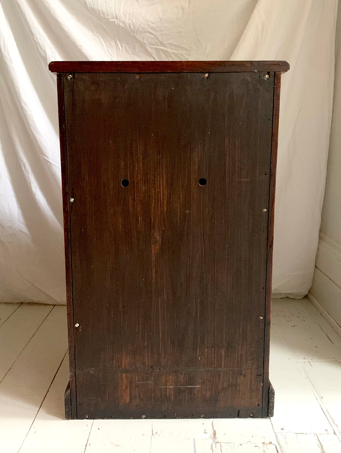 Vintage Oak Tambour Free Standing Filing Cabinet