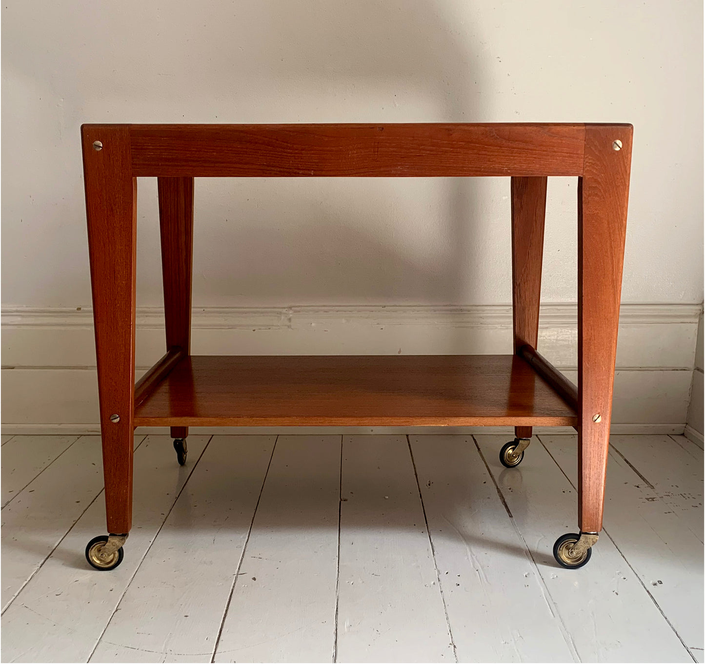 Vintage Teak Drinks Trolley / Bar Cart, Stewart Griffiths Furniture, Two Shelves
