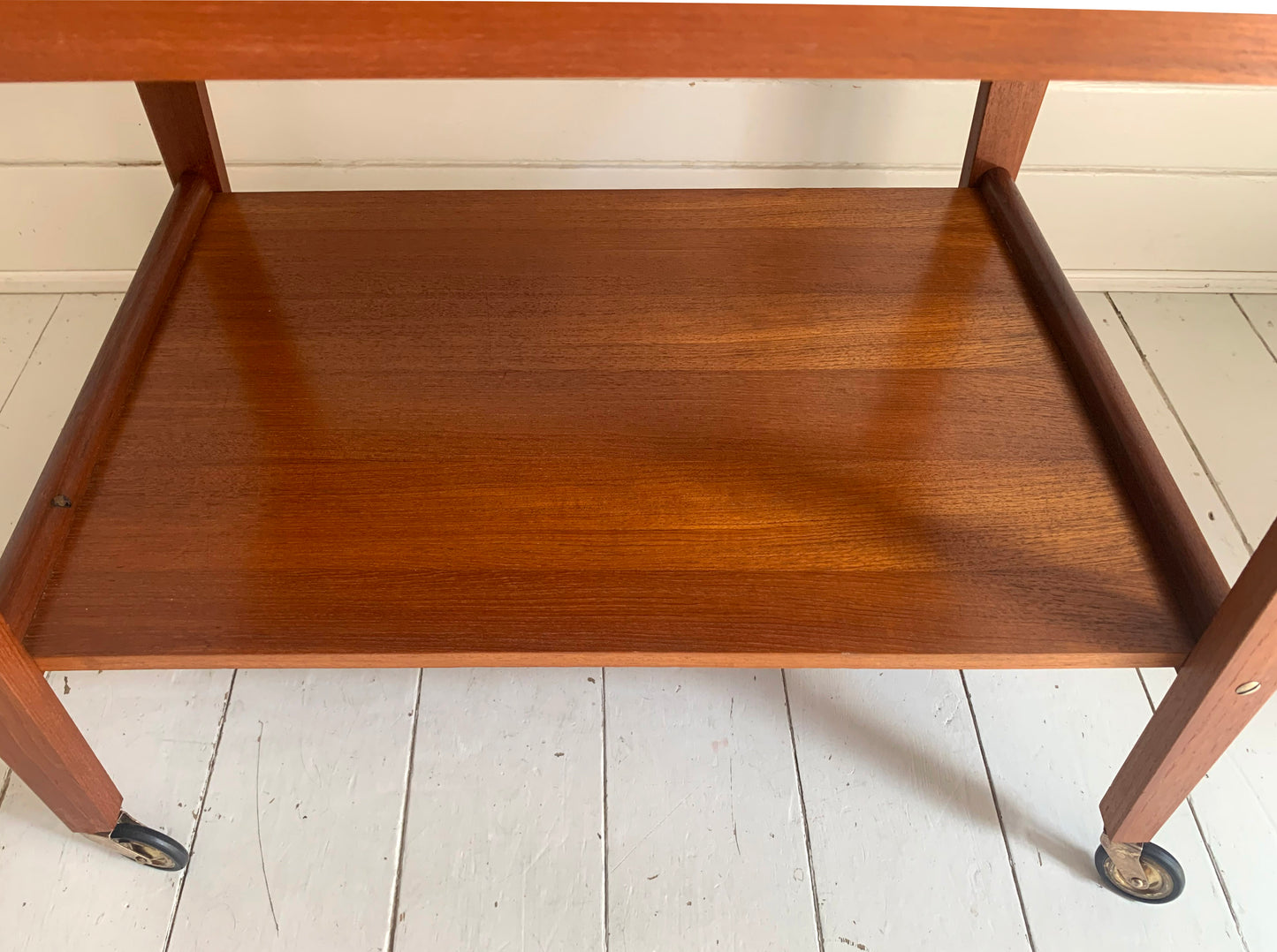 Vintage Teak Drinks Trolley / Bar Cart, Stewart Griffiths Furniture, Two Shelves