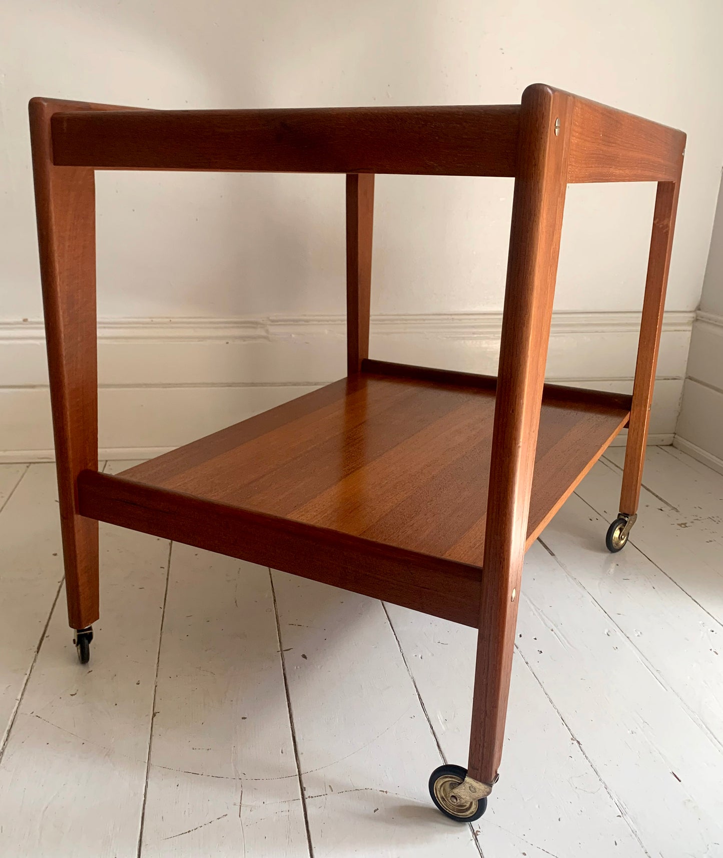 Vintage Teak Drinks Trolley / Bar Cart, Stewart Griffiths Furniture, Two Shelves