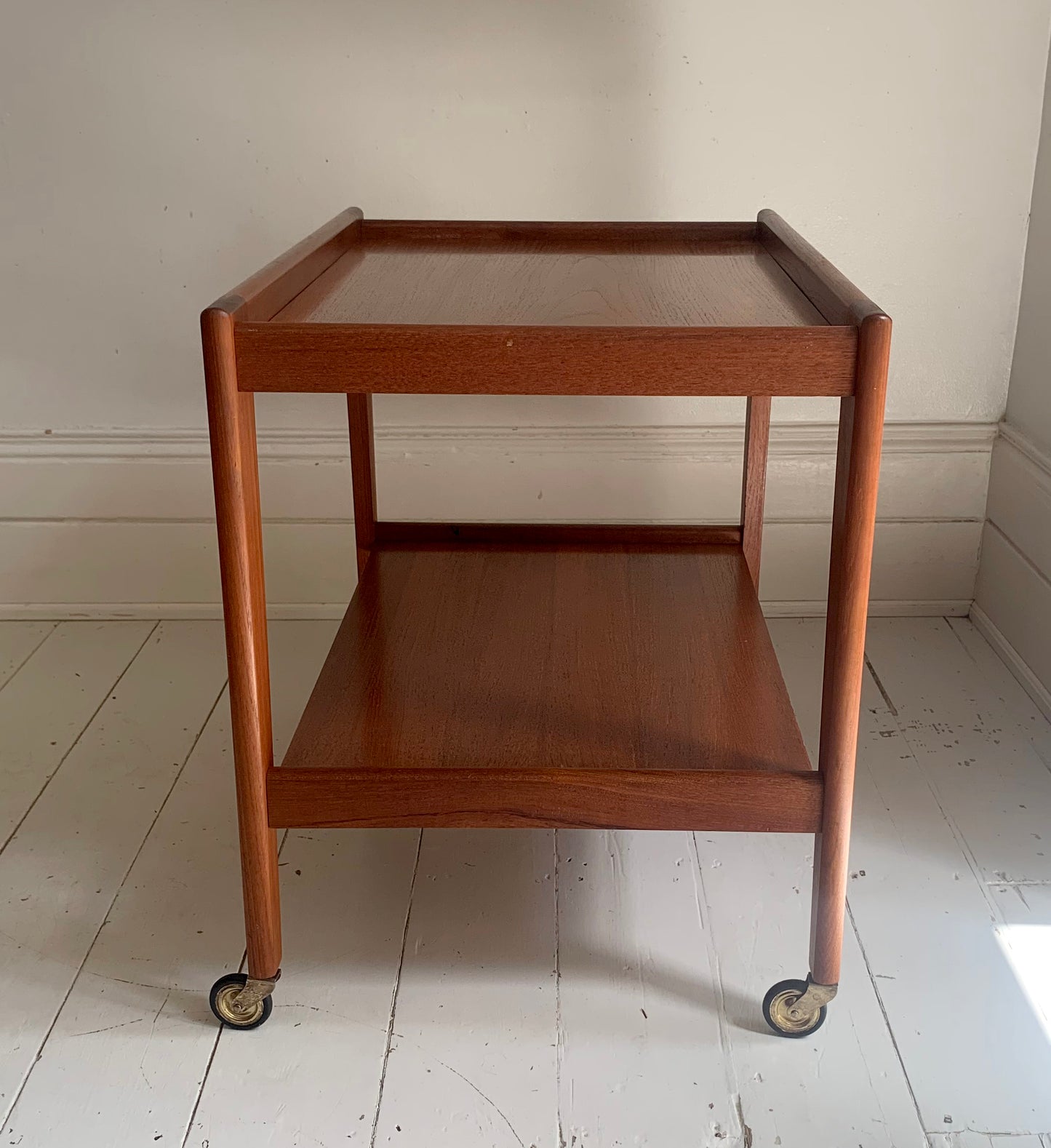 Vintage Teak Drinks Trolley / Bar Cart, Stewart Griffiths Furniture, Two Shelves