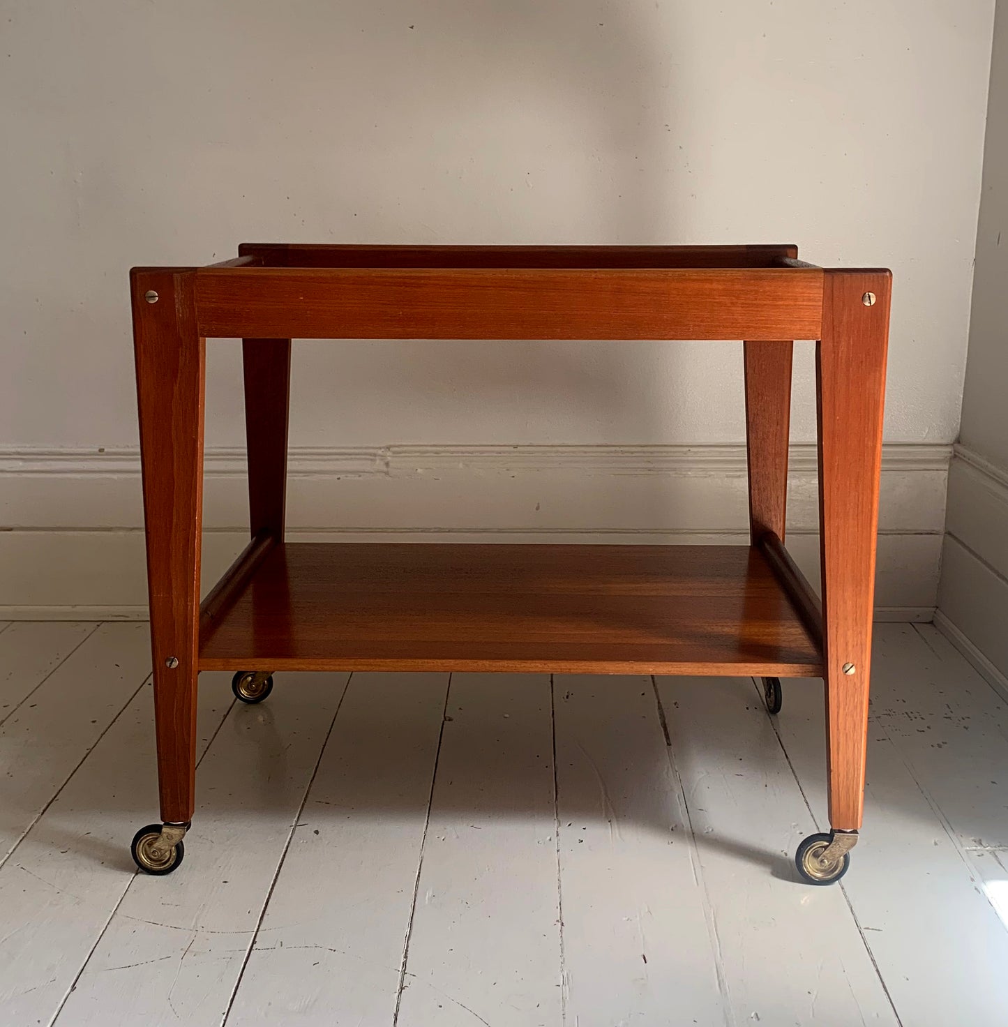Vintage Teak Drinks Trolley / Bar Cart, Stewart Griffiths Furniture, Two Shelves