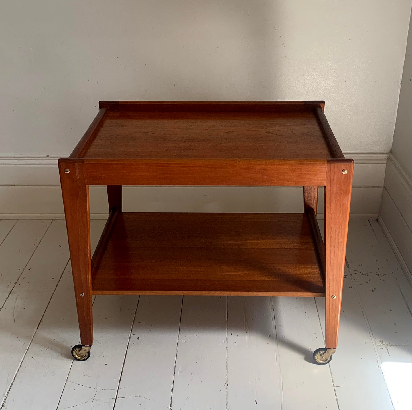 Vintage Teak Drinks Trolley / Bar Cart, Stewart Griffiths Furniture, Two Shelves