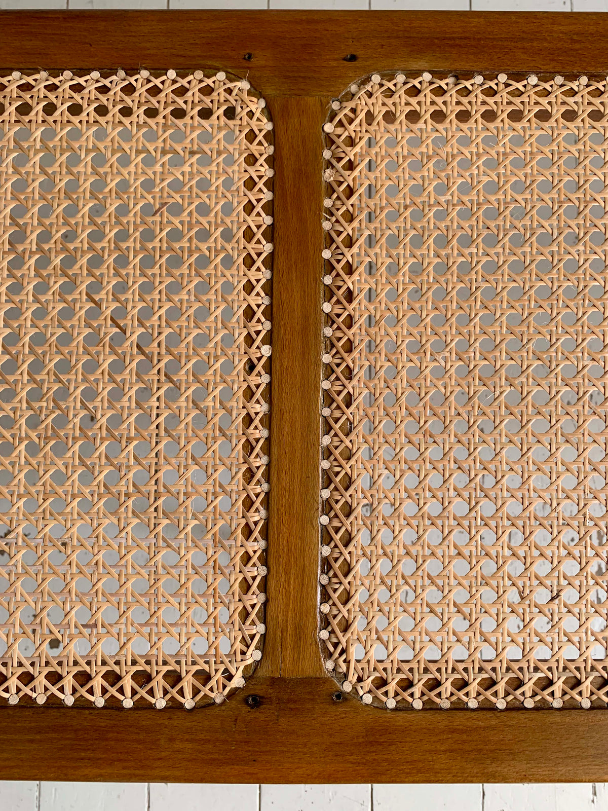 Stunning Vintage Two Meter Long Rattan & Bentwood Hallway Bench / Window Seat