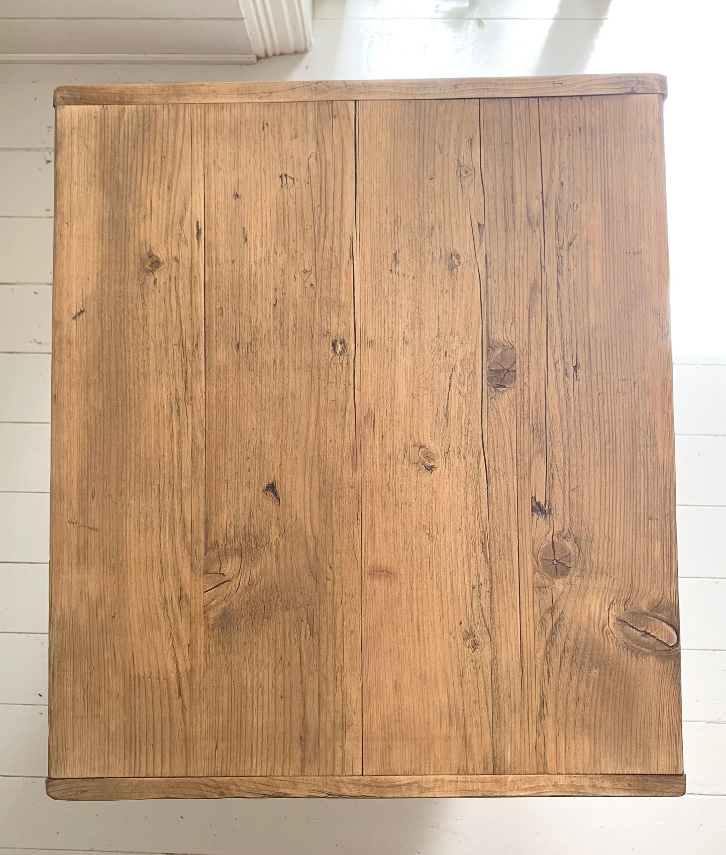Vintage Handmade Industrial Two Drawer Wooden Storage Unit w/ Reclaimed Crates