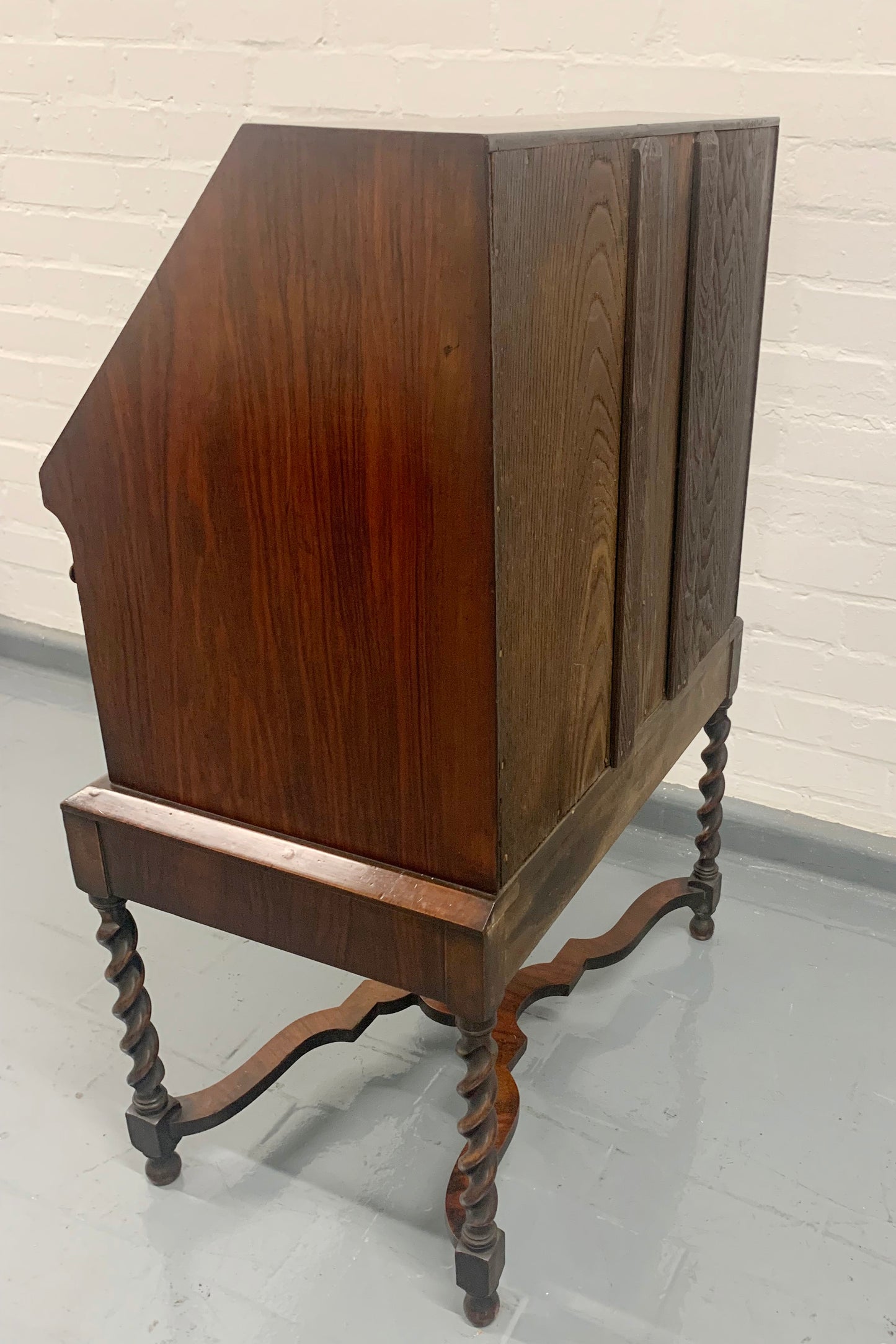 Stunning William & Mary Bureau Secretaire with Barley Twist Legs