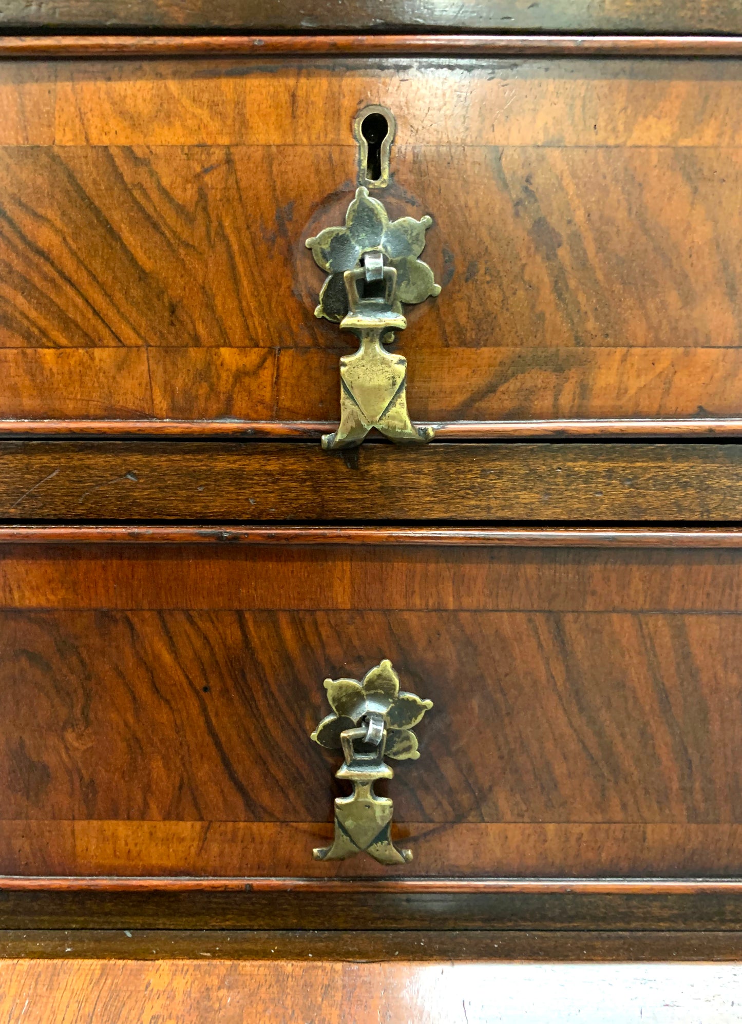 Stunning William & Mary Bureau Secretaire with Barley Twist Legs