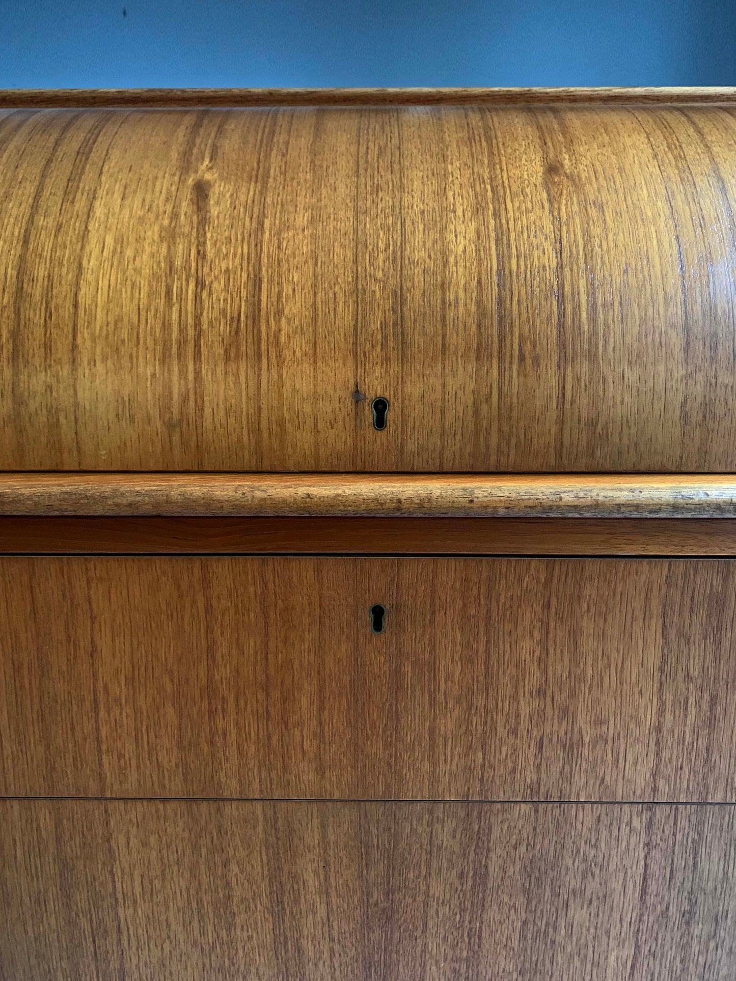 Stunning Mid Century Teak Roll Top Bureau / Writing Desk by Egon Ostergaard