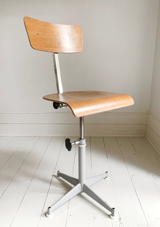 Vintage Architect /  drawing office chair with adjustable height, 1980s, VGC #1