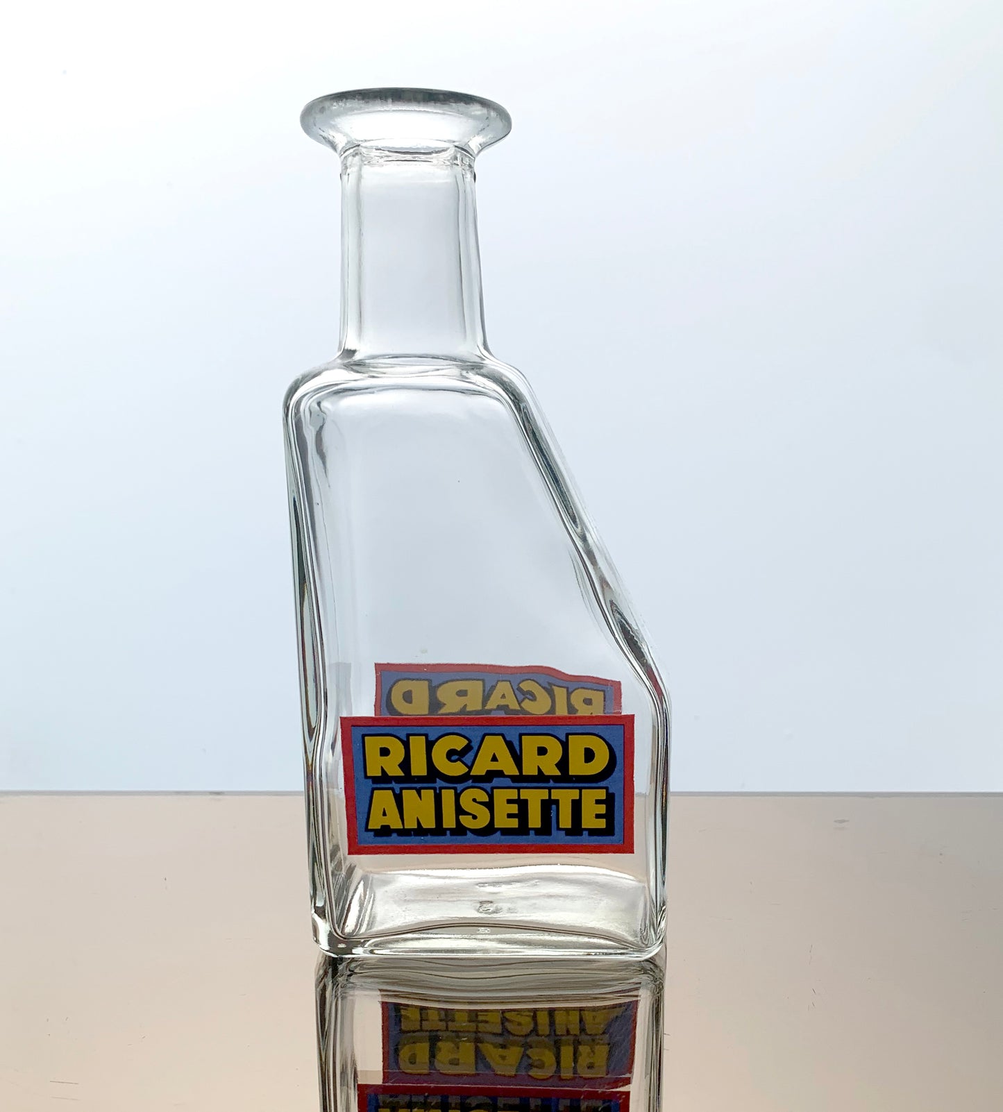French Glass Pastis Carafe, Water Jug - 'Ricard Anisette'