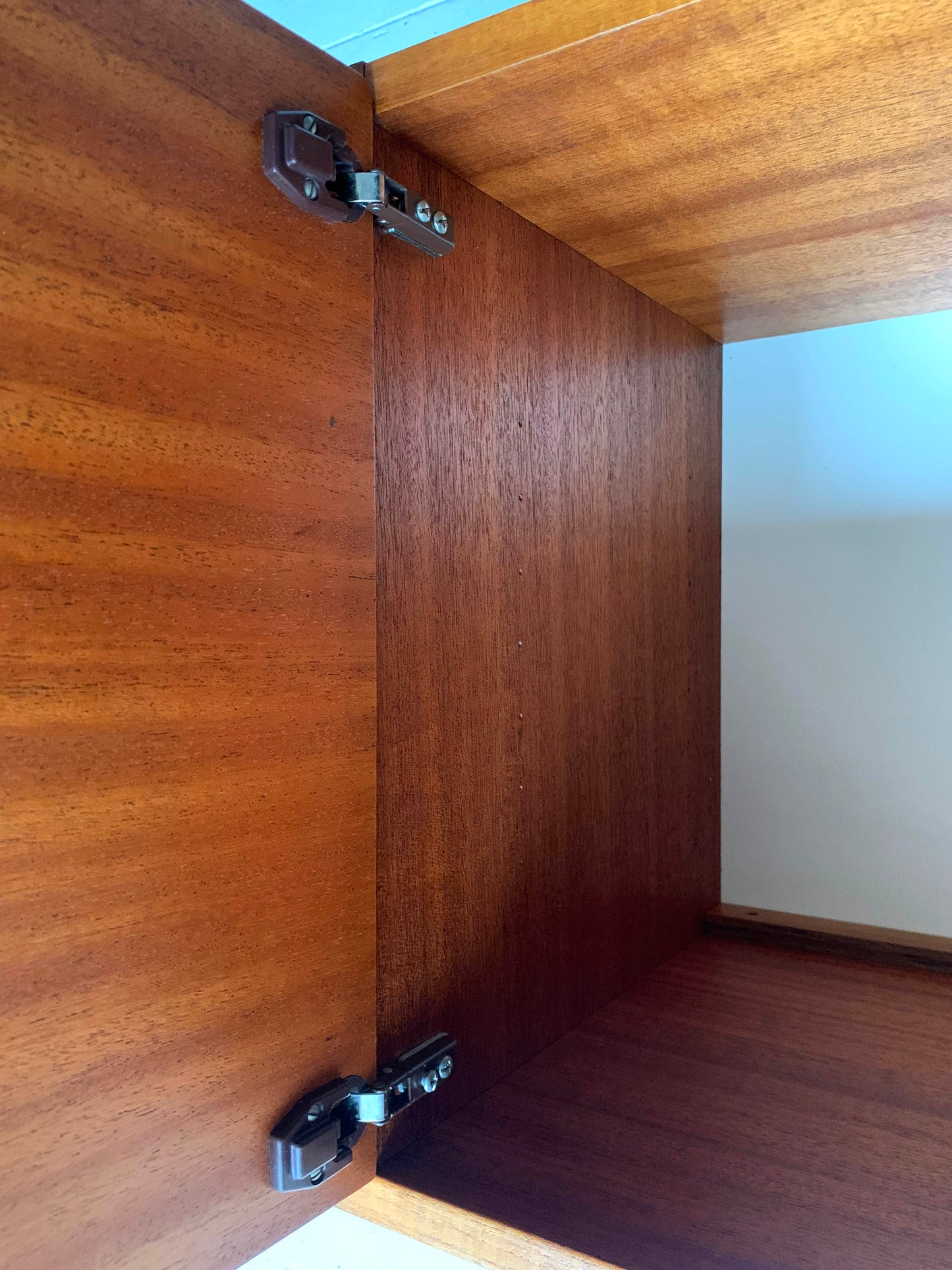 Mid Century Teak Beaver & Tapley 33 Wall Mounted Two-Door Cabinet