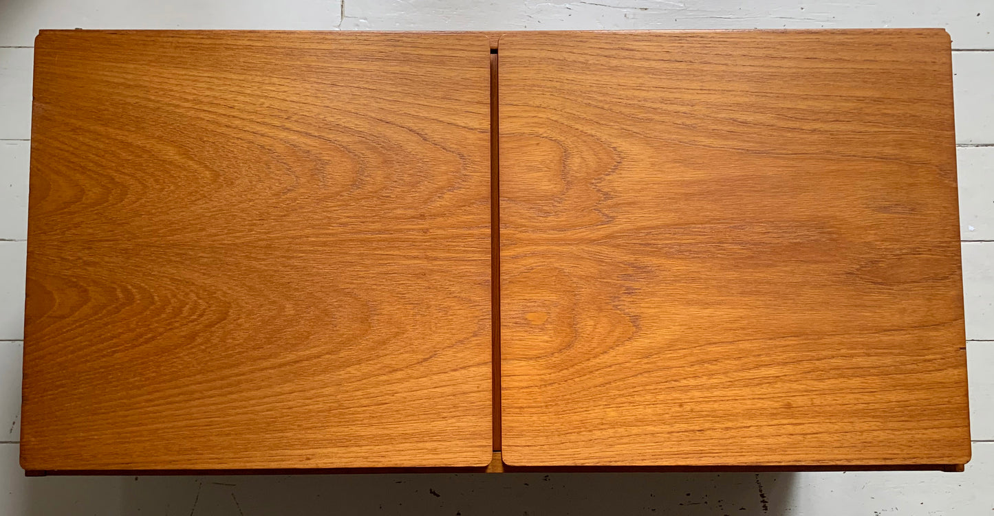 Mid Century Teak Beaver & Tapley 33 Wall Mounted Two-Door Cabinet