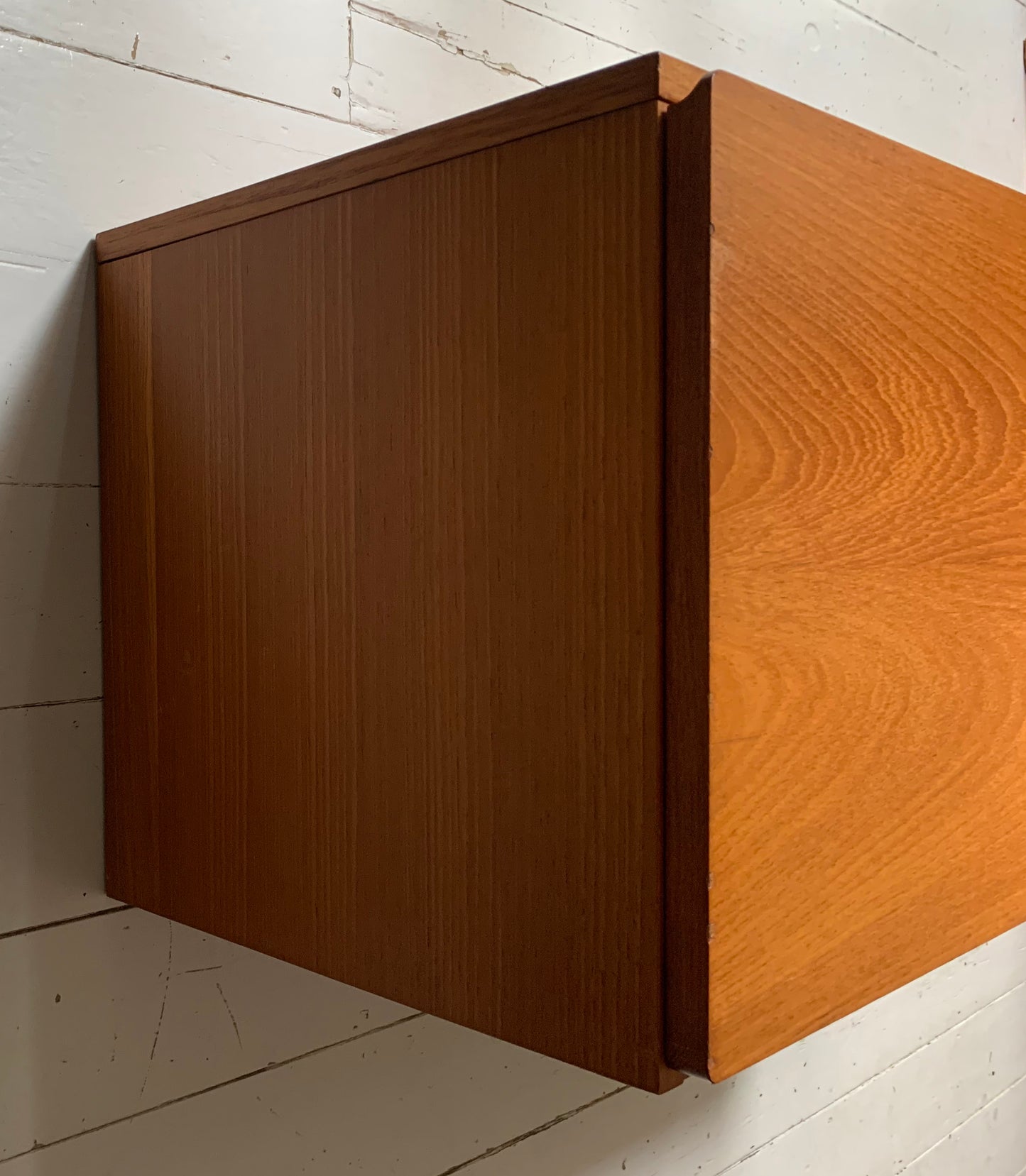 Mid Century Teak Beaver & Tapley 33 Wall Mounted Two-Door Cabinet
