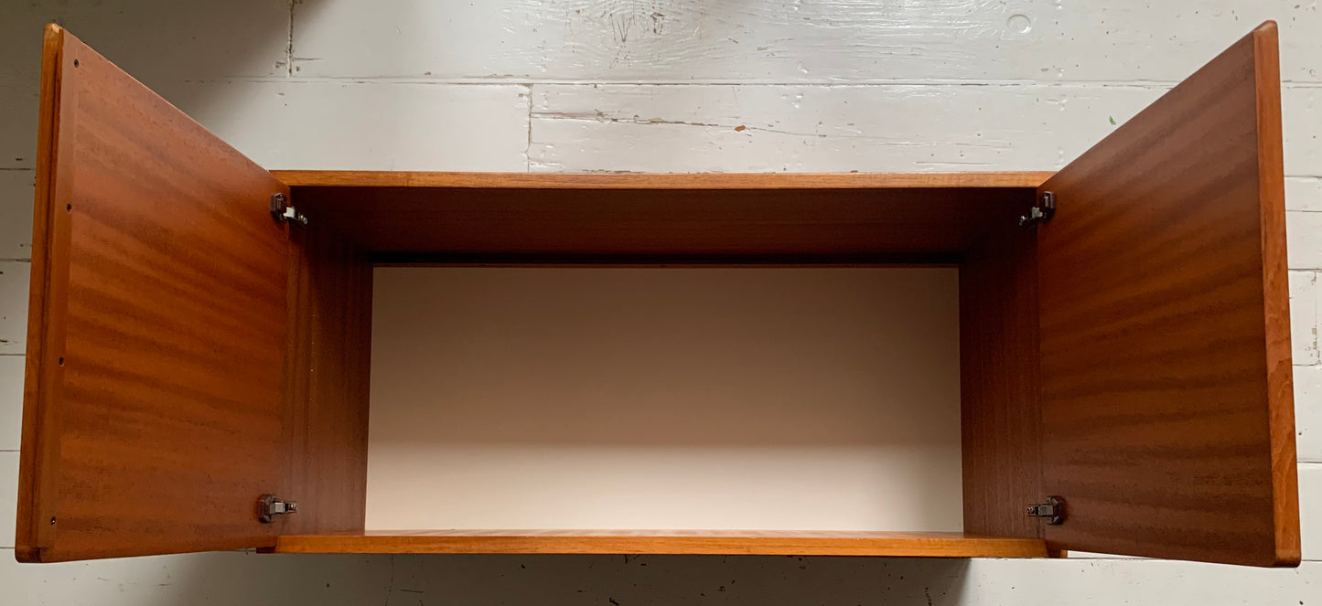 Mid Century Teak Beaver & Tapley 33 Wall Mounted Two-Door Cabinet