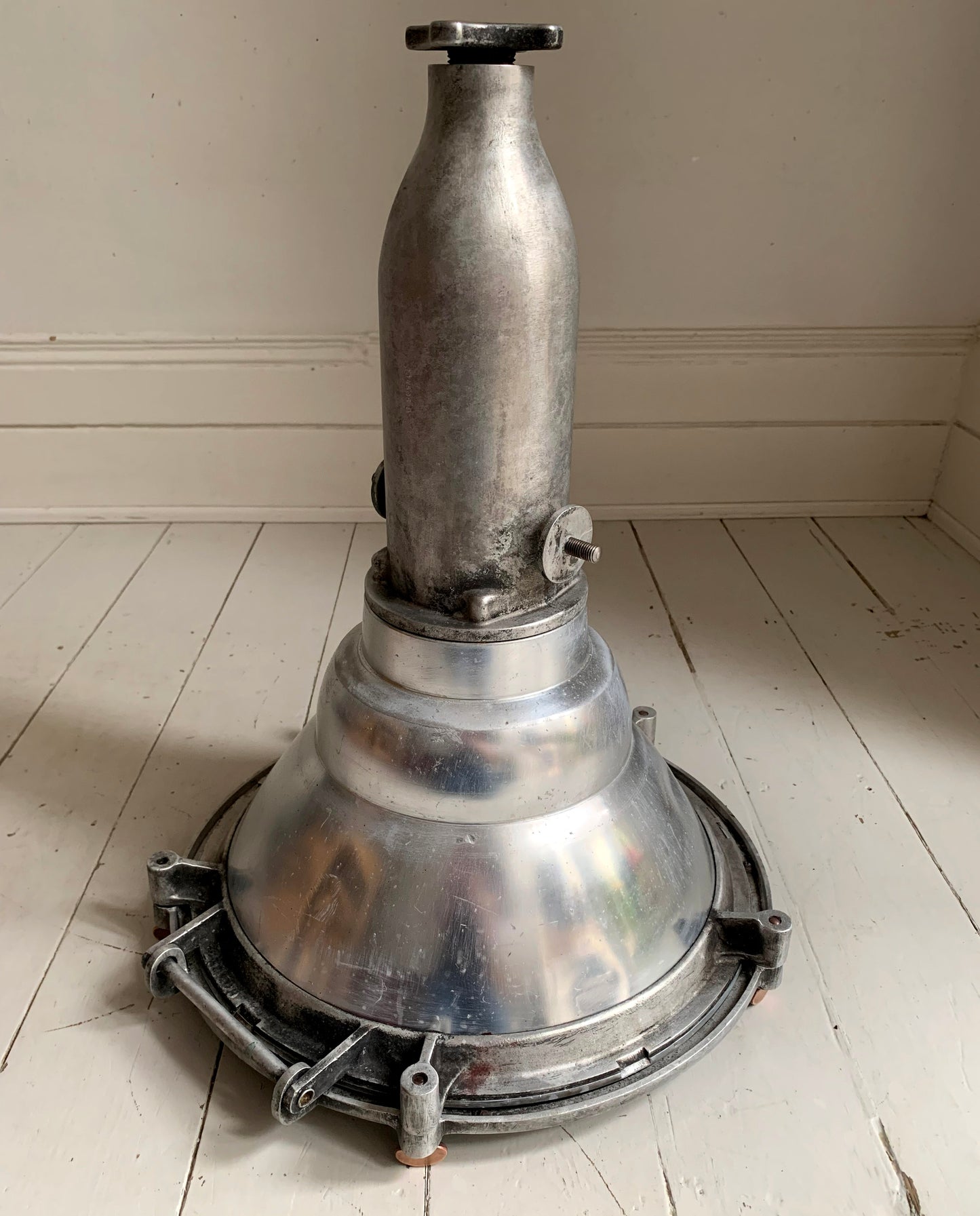 Vintage Industrial Belgian Pendant Light by DAB, Copper Butterfly Bolts
