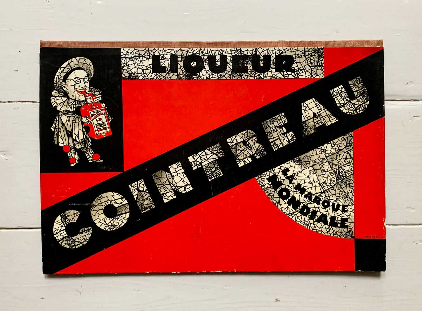 Vintage French Bar Menu - 'Pierrot Cointreau' - 'La Marque Mondiale' - Cointreau