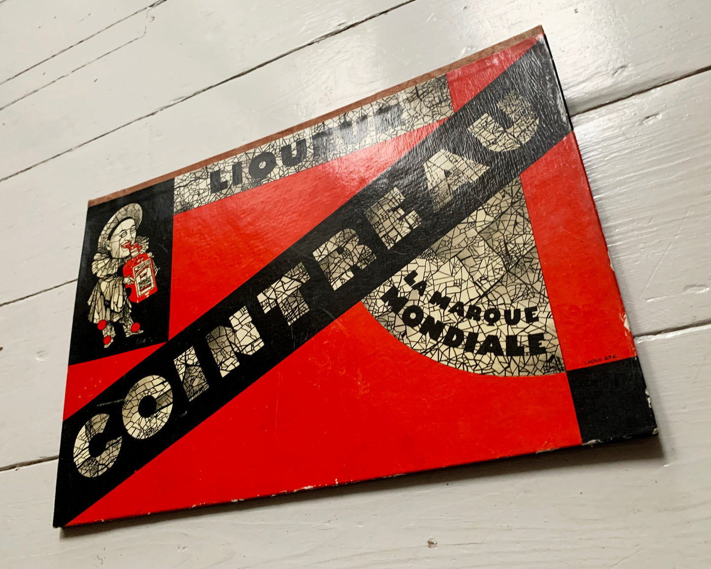 Vintage French Bar Menu - 'Pierrot Cointreau' - 'La Marque Mondiale' - Cointreau